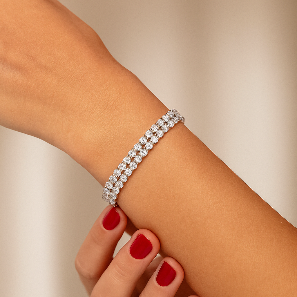 Diamond 2-Row Tennis Bracelet