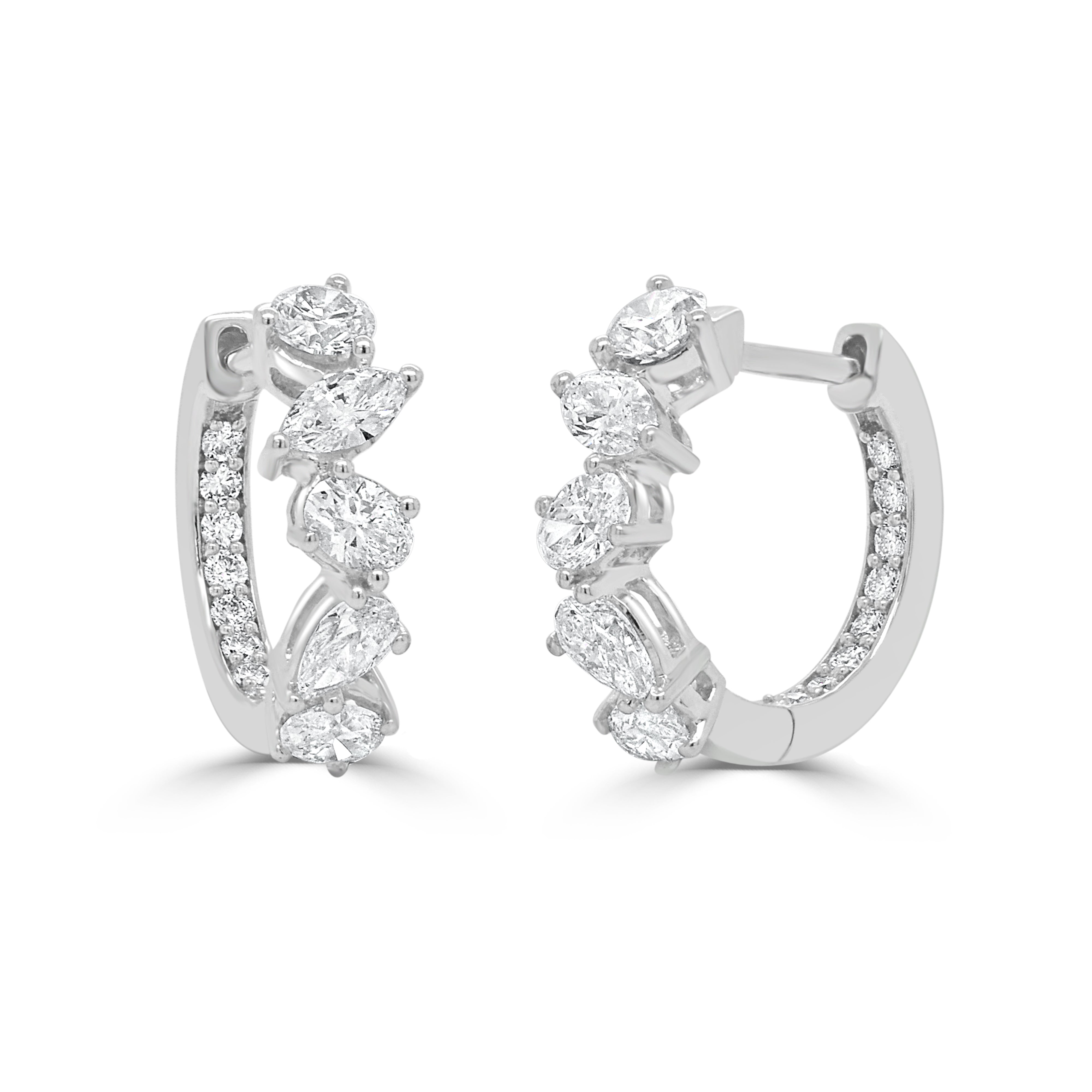 Diamond Mixed-Shape Hoop