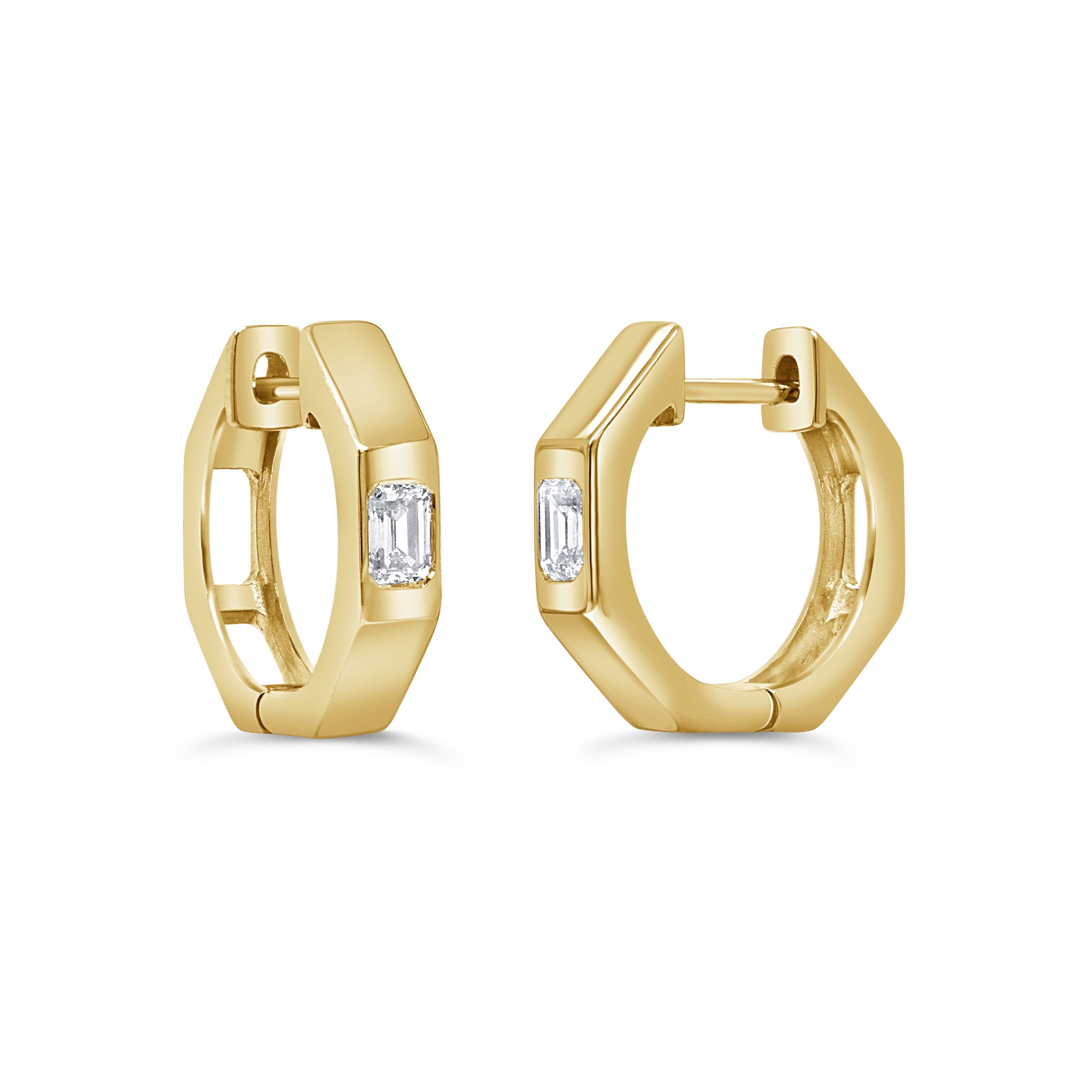Emerald-Cut Diamond Earrings