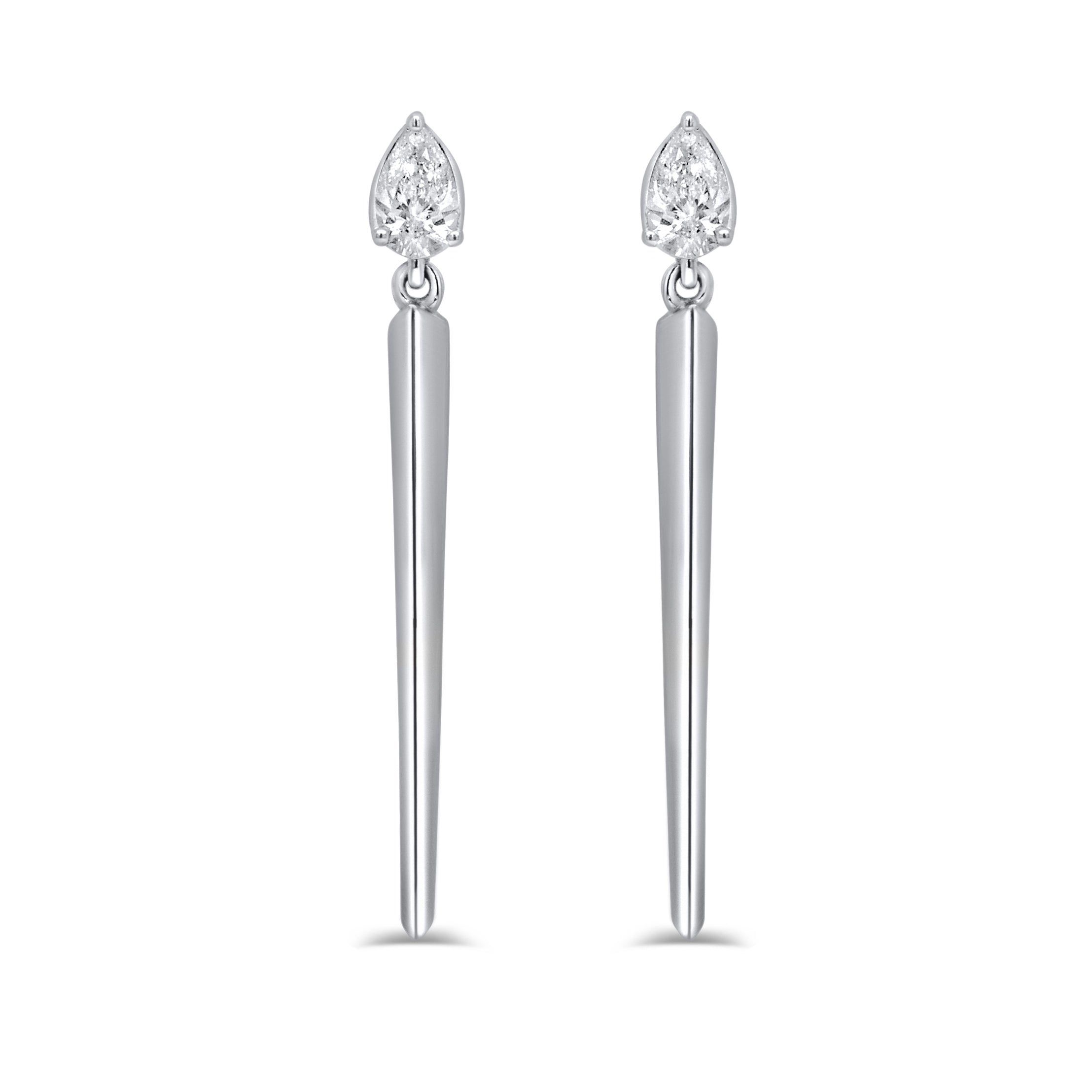 Pear-Shape Diamond Earrings