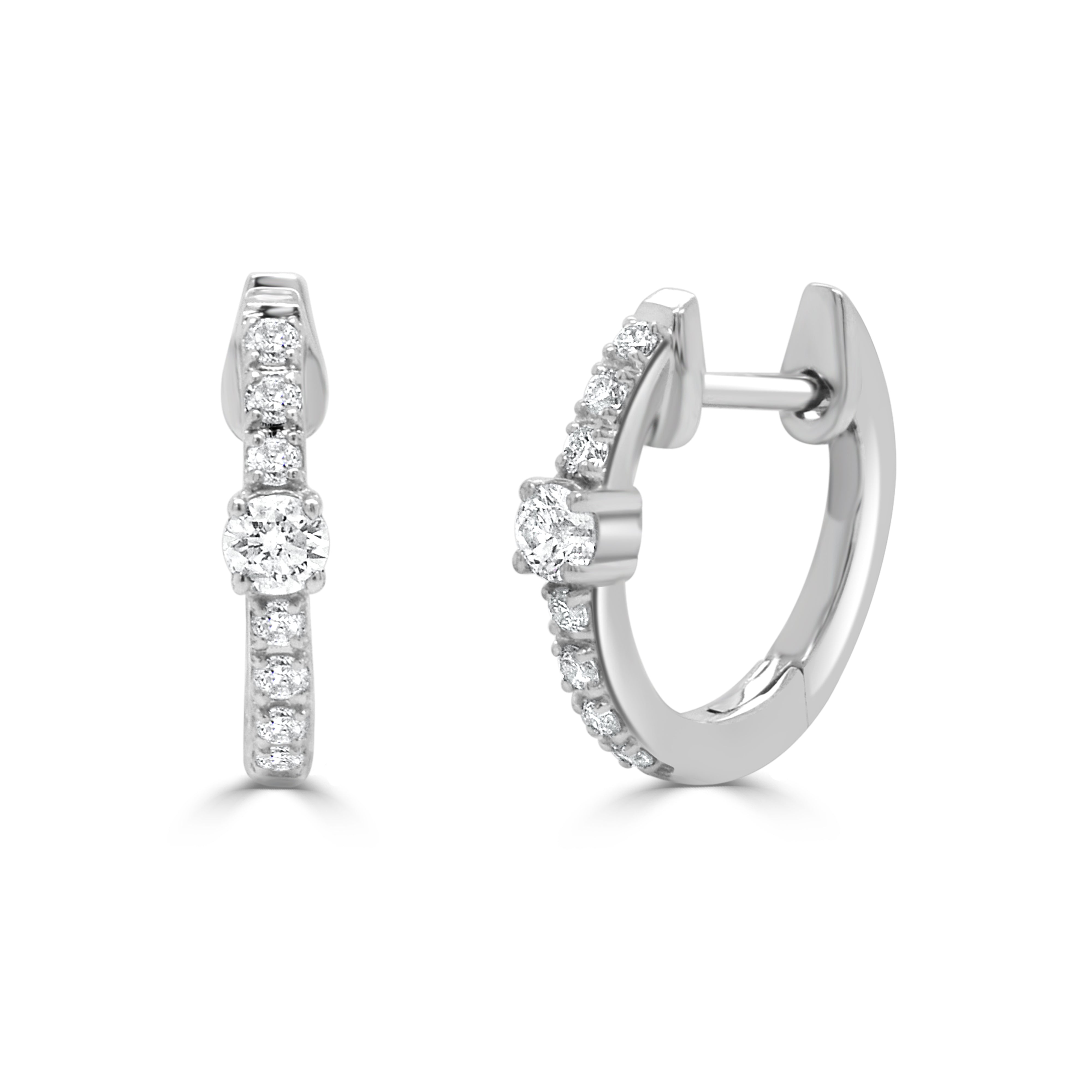 Diamond Huggie Earrings