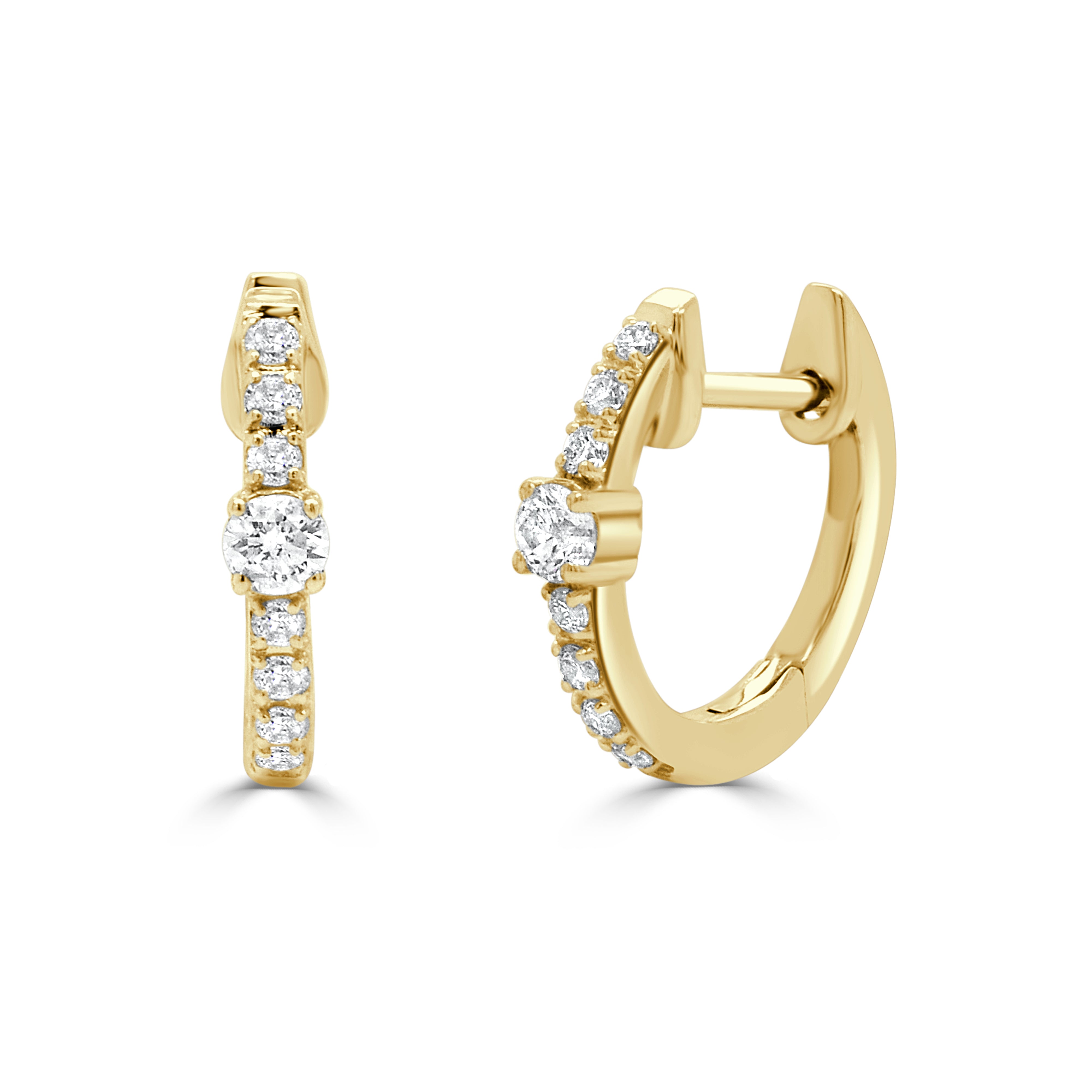 Diamond Huggie Earrings