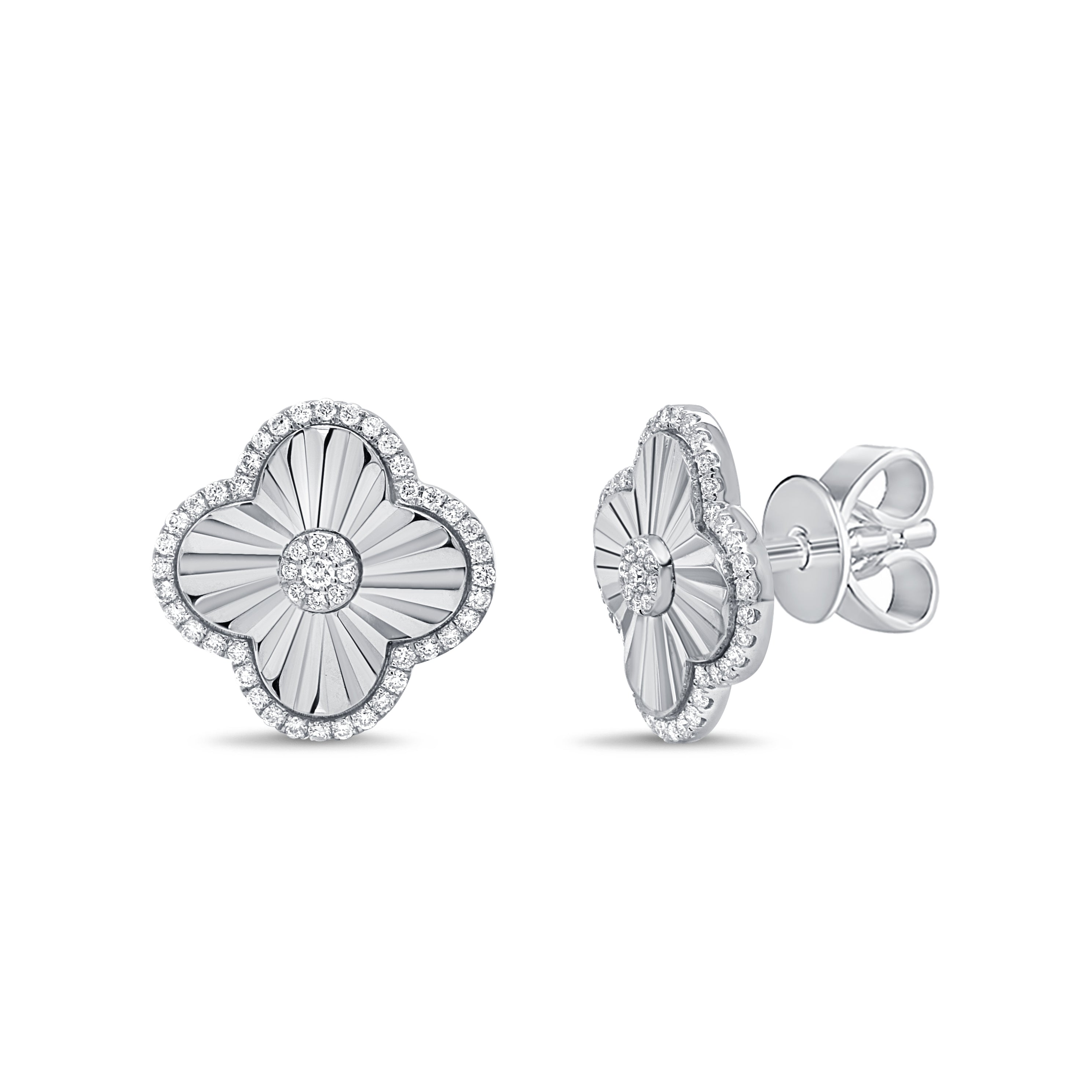 Diamond Clover Earrings