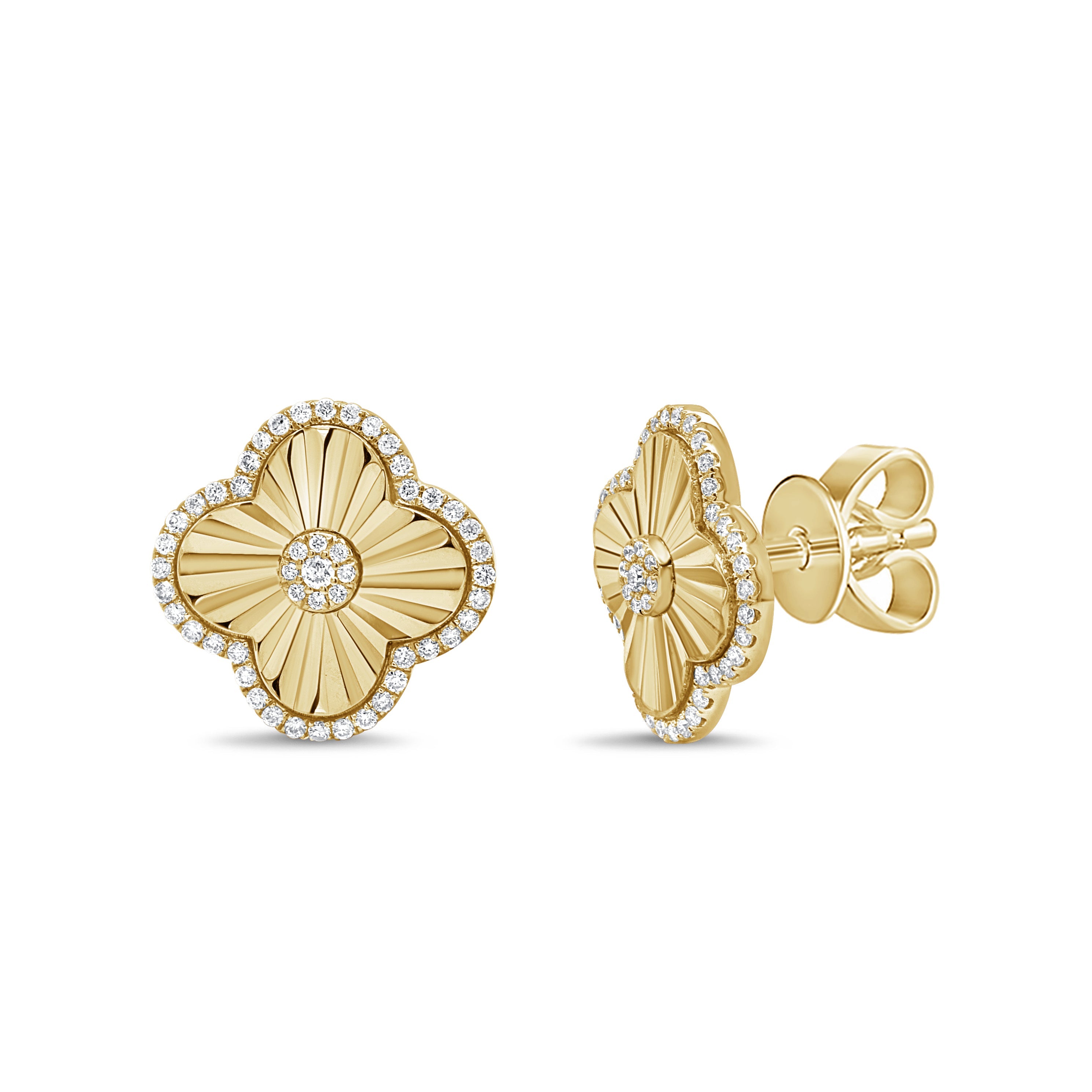 Diamond Clover Earrings