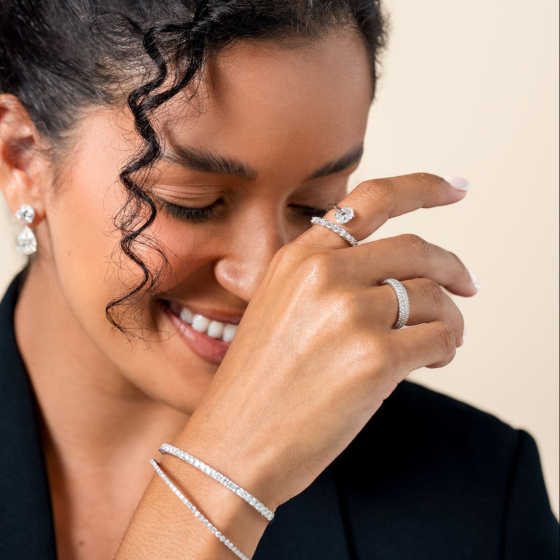 Shimmer Edit Pave Diamond Band