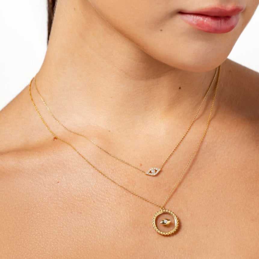 Whispering Evil Eye Necklace