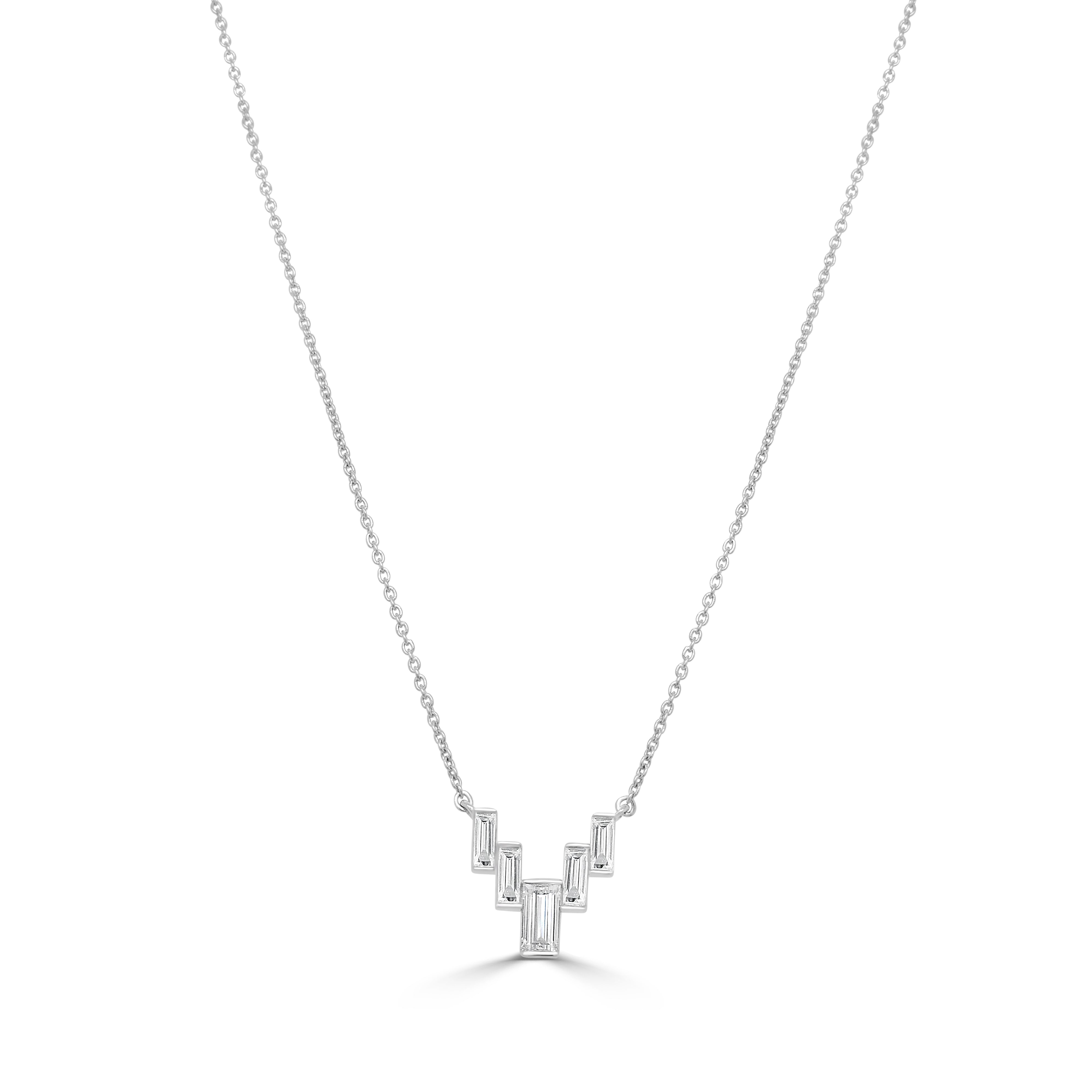 Baguette Diamond Necklace