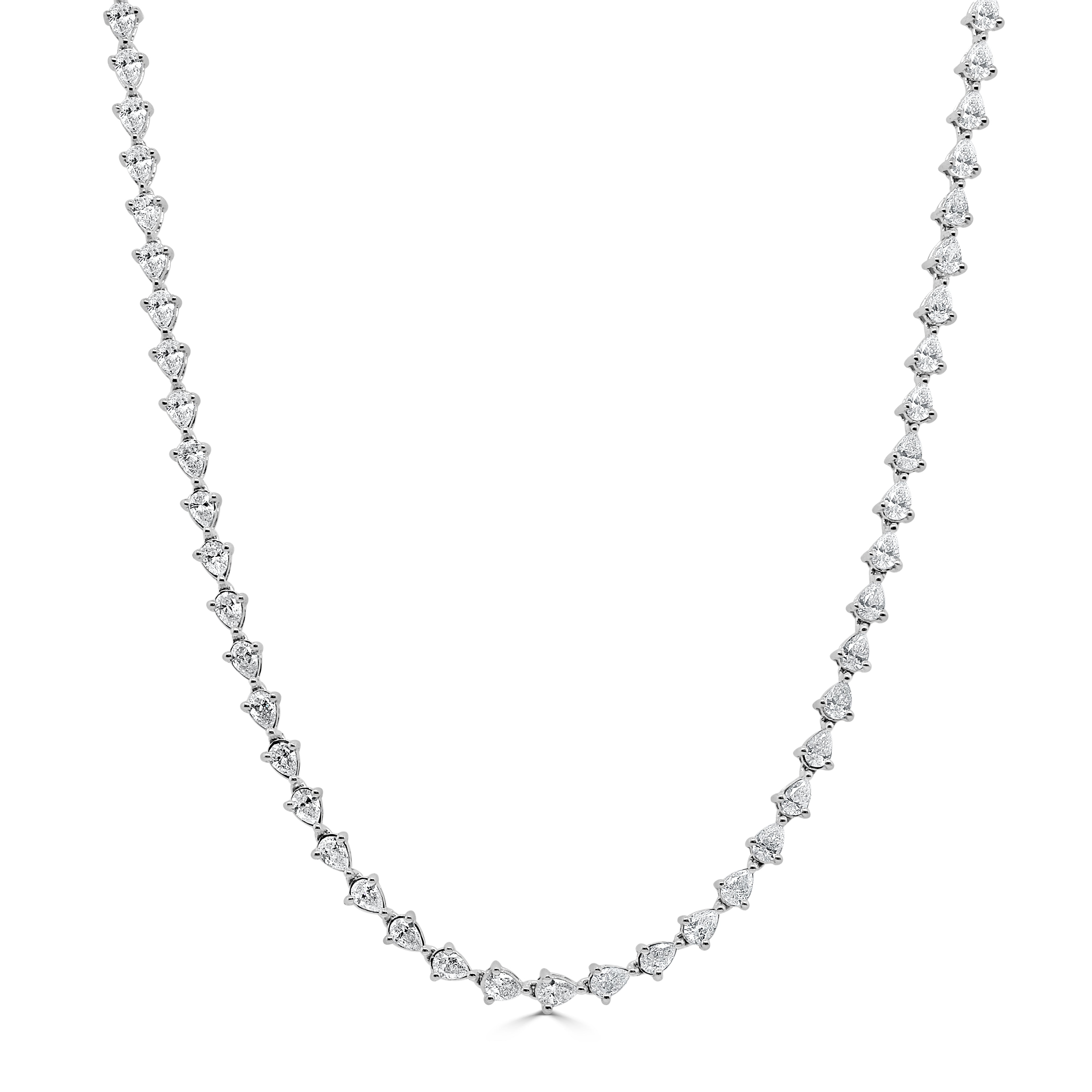 Gold Pear Shape Shape Diamond Necklace