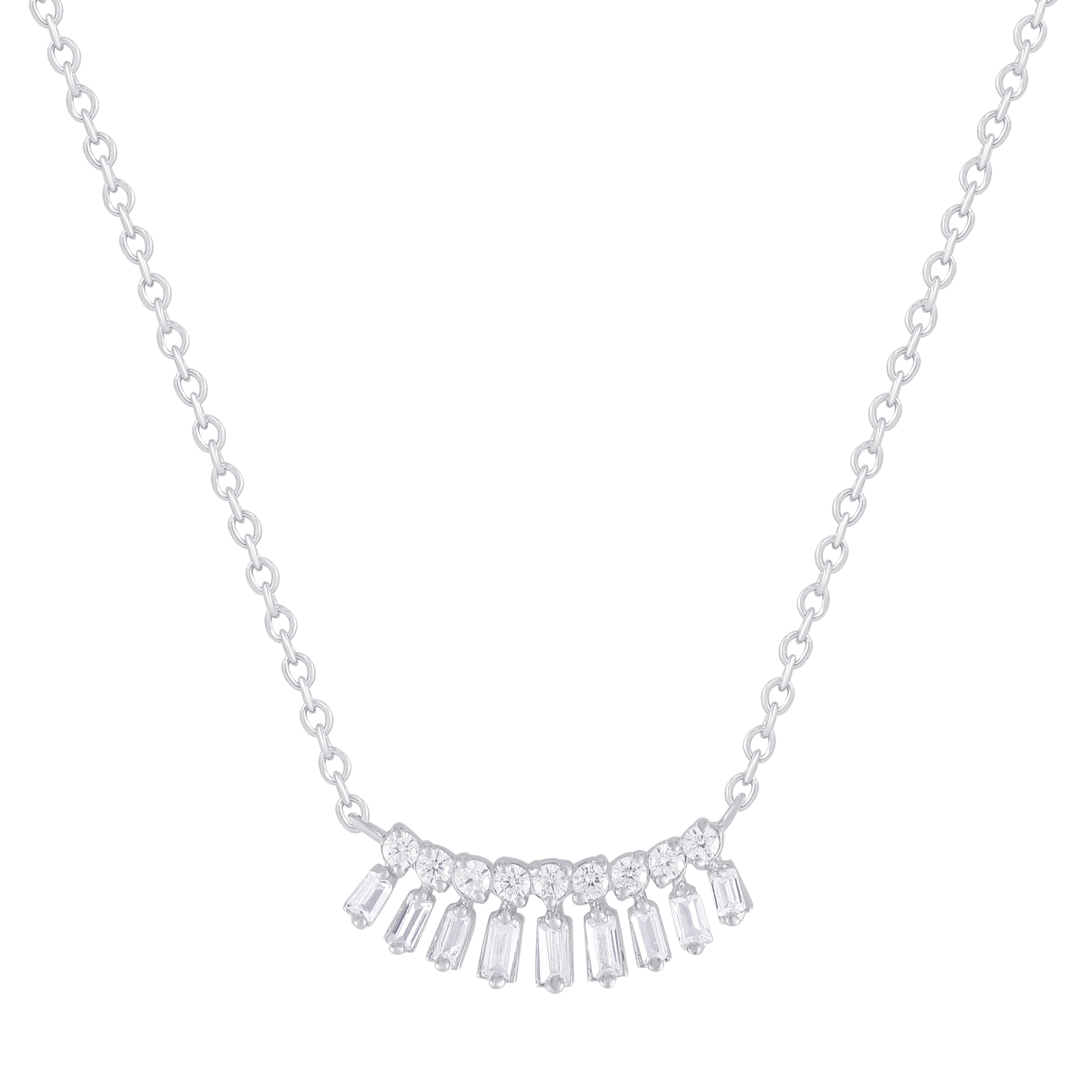 Baguette Diamond Necklace