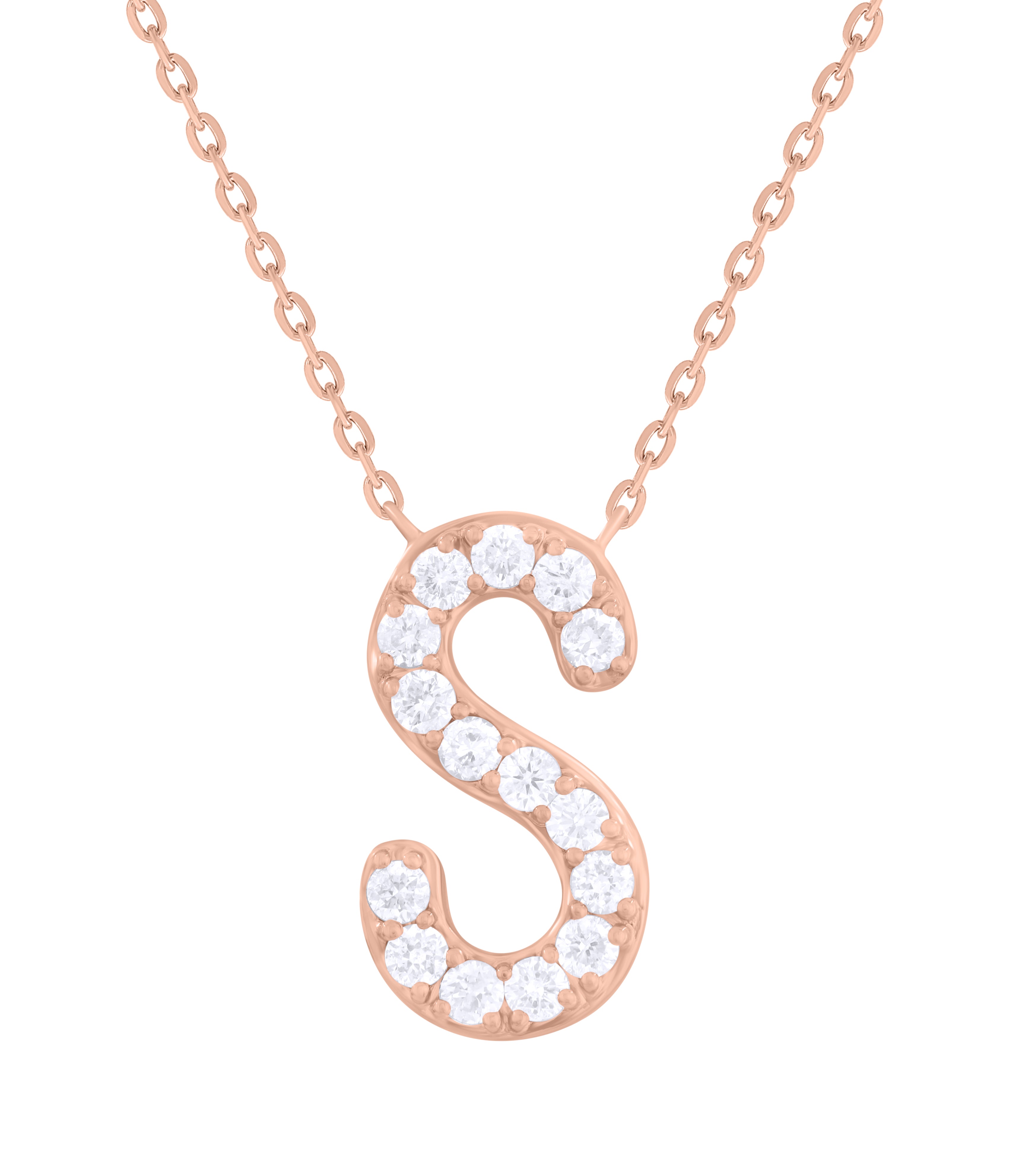 Diamond Initial Necklace