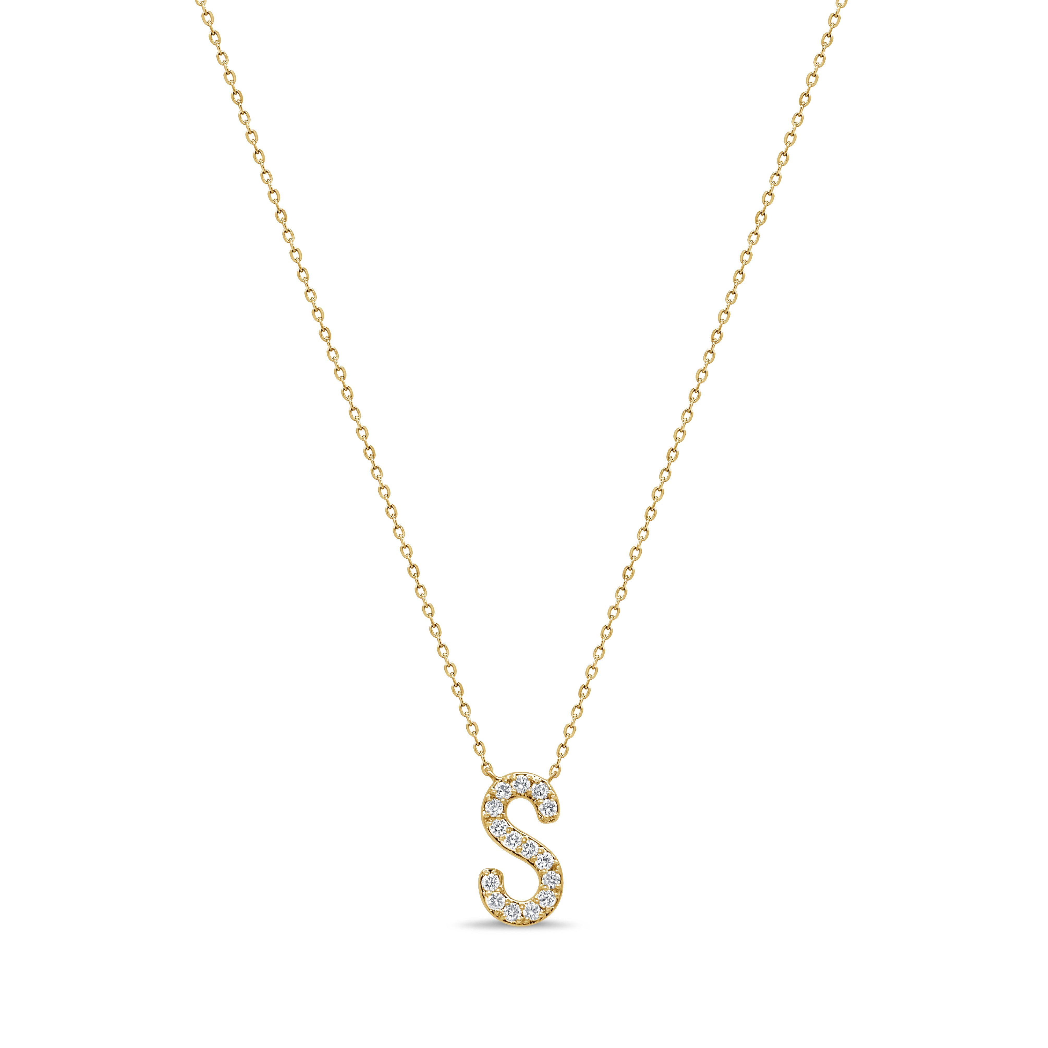 Diamond Initial Necklace