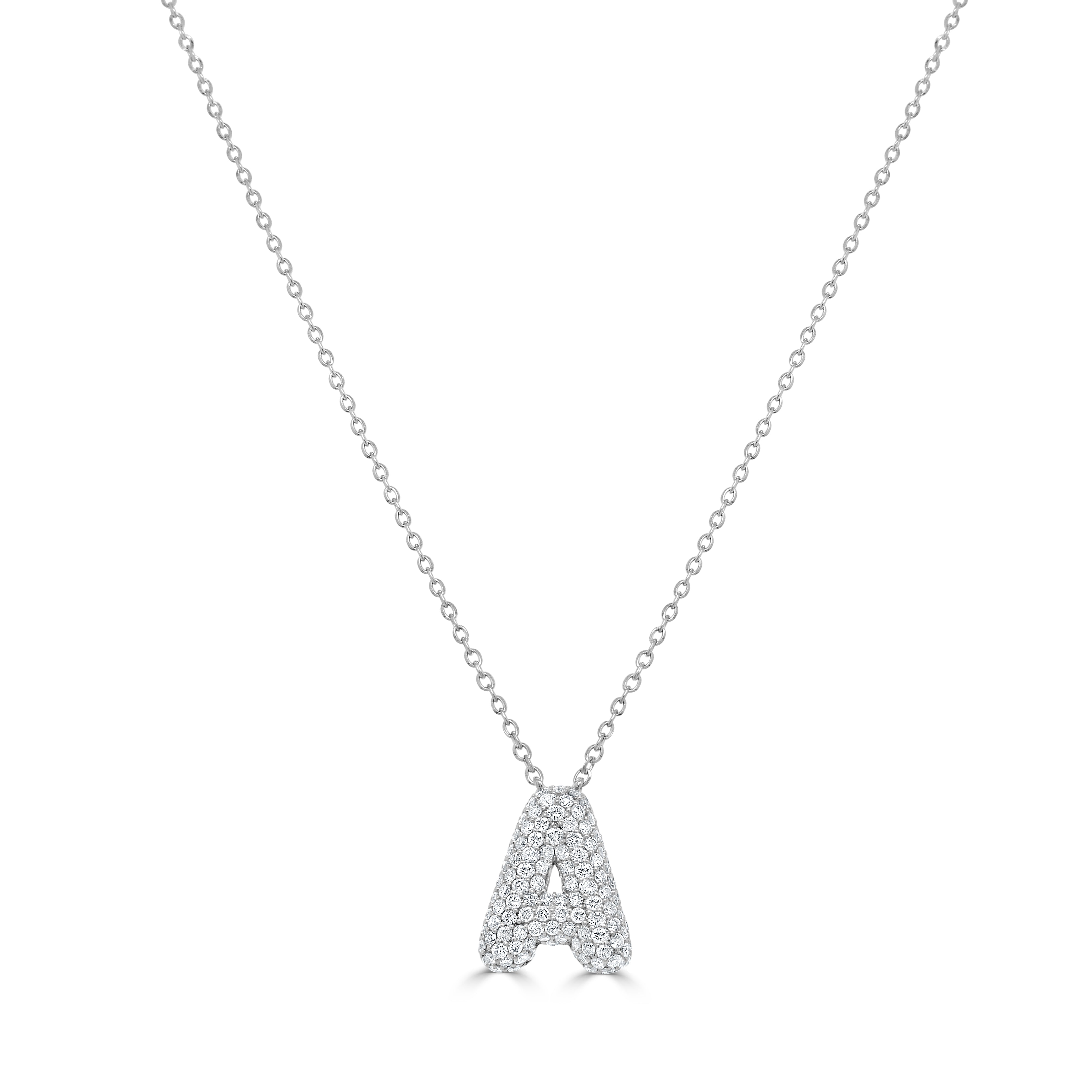 Pave Diamond Initial Necklace