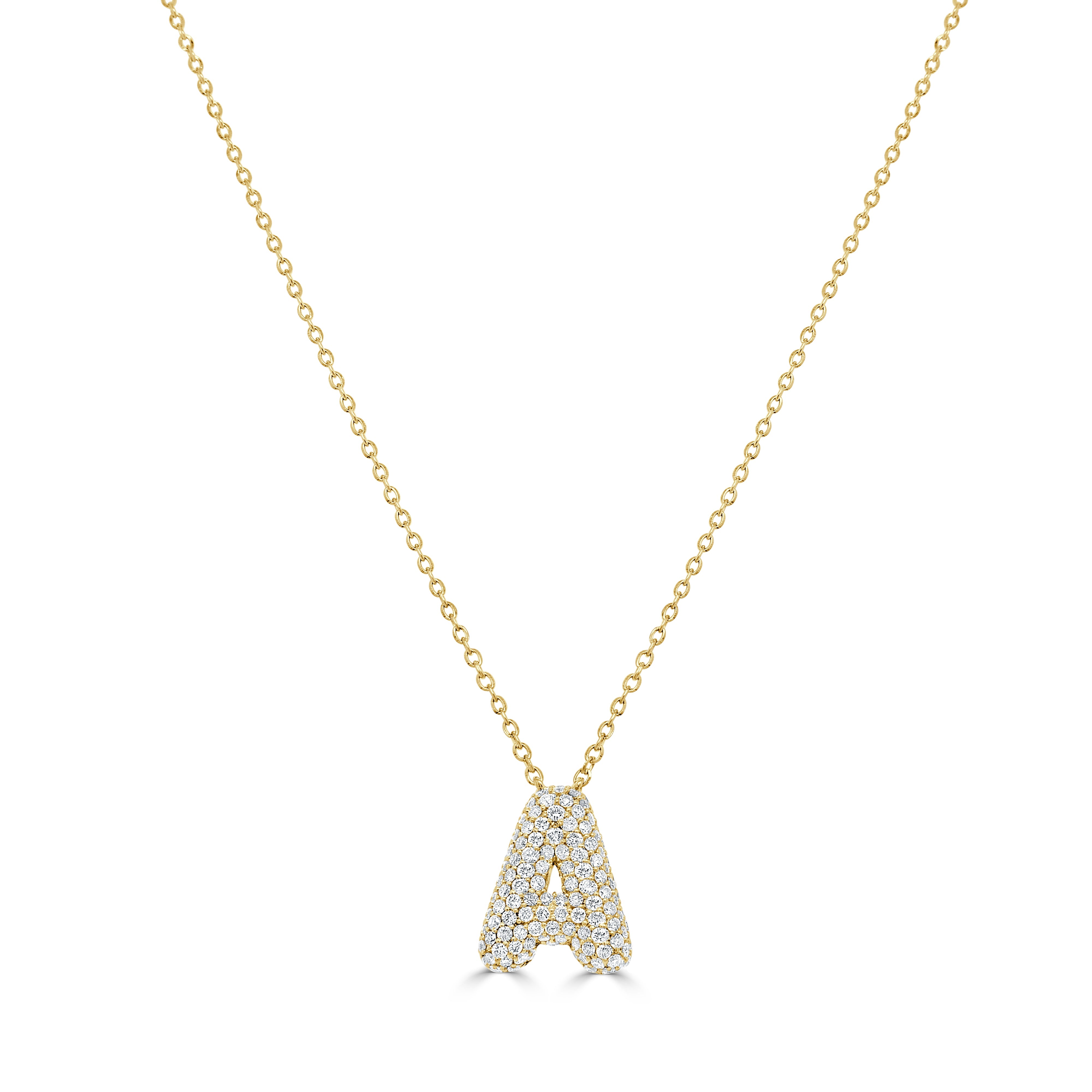 Pave Diamond Initial Necklace