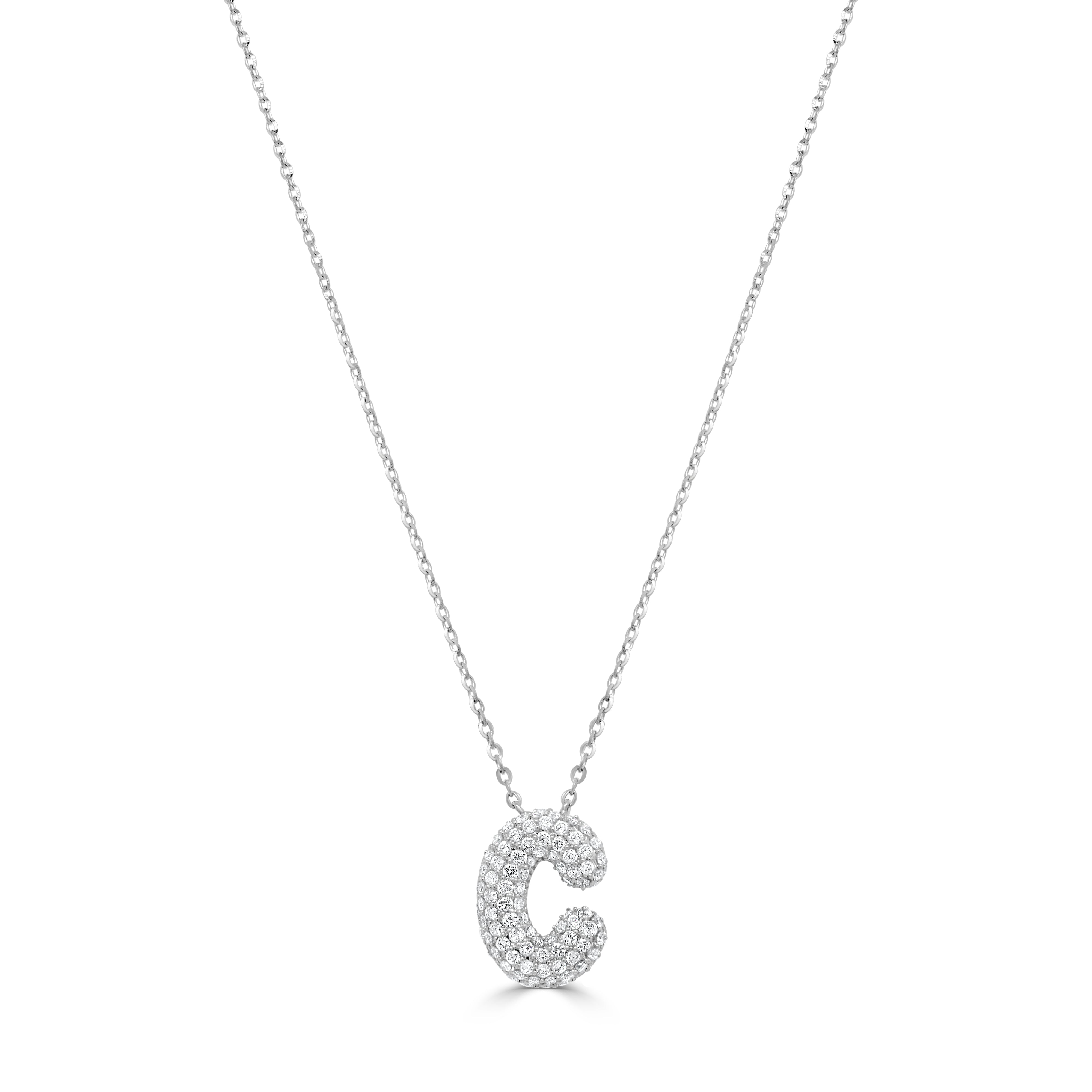 Pave Diamond Initial Necklace