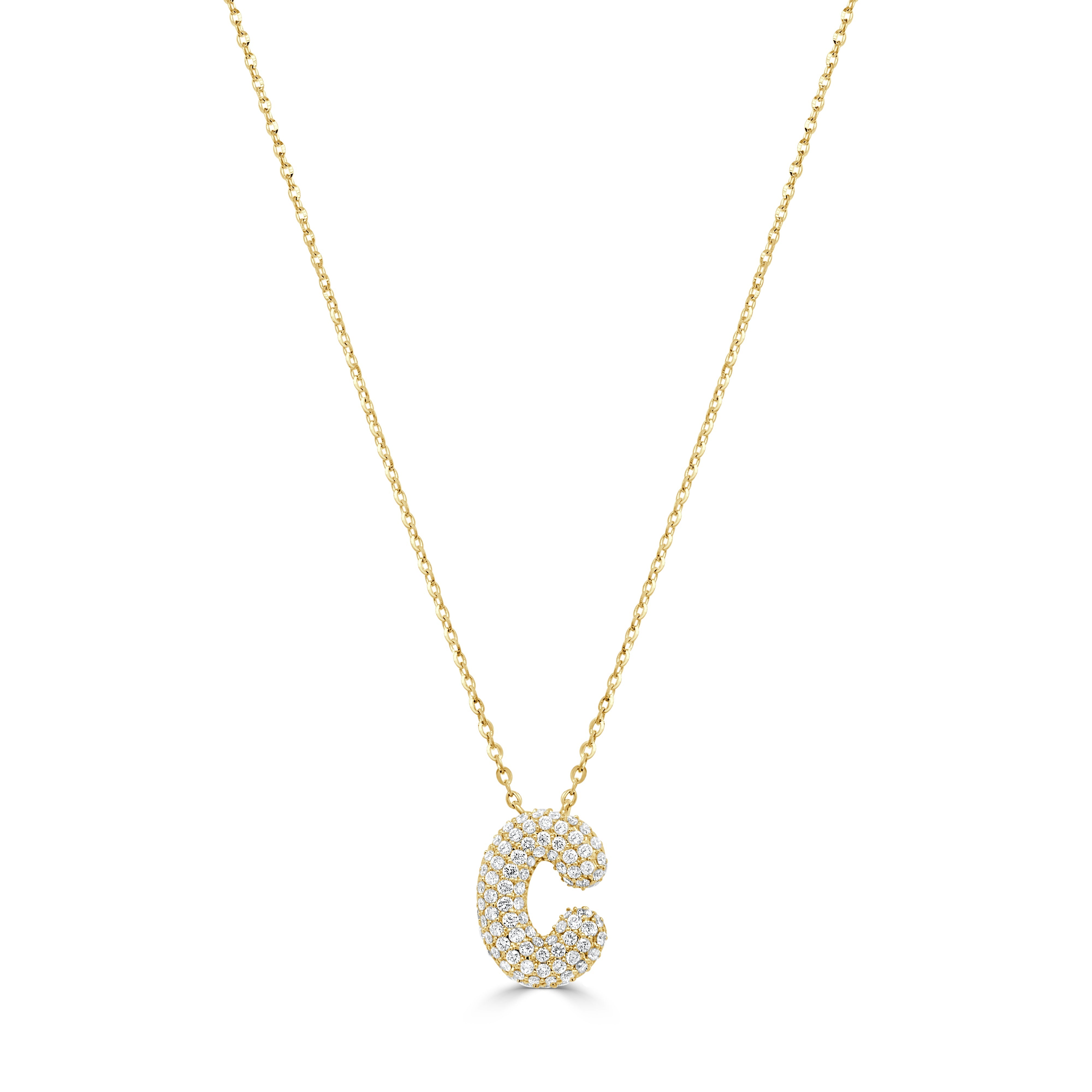 Pave Diamond Initial Necklace