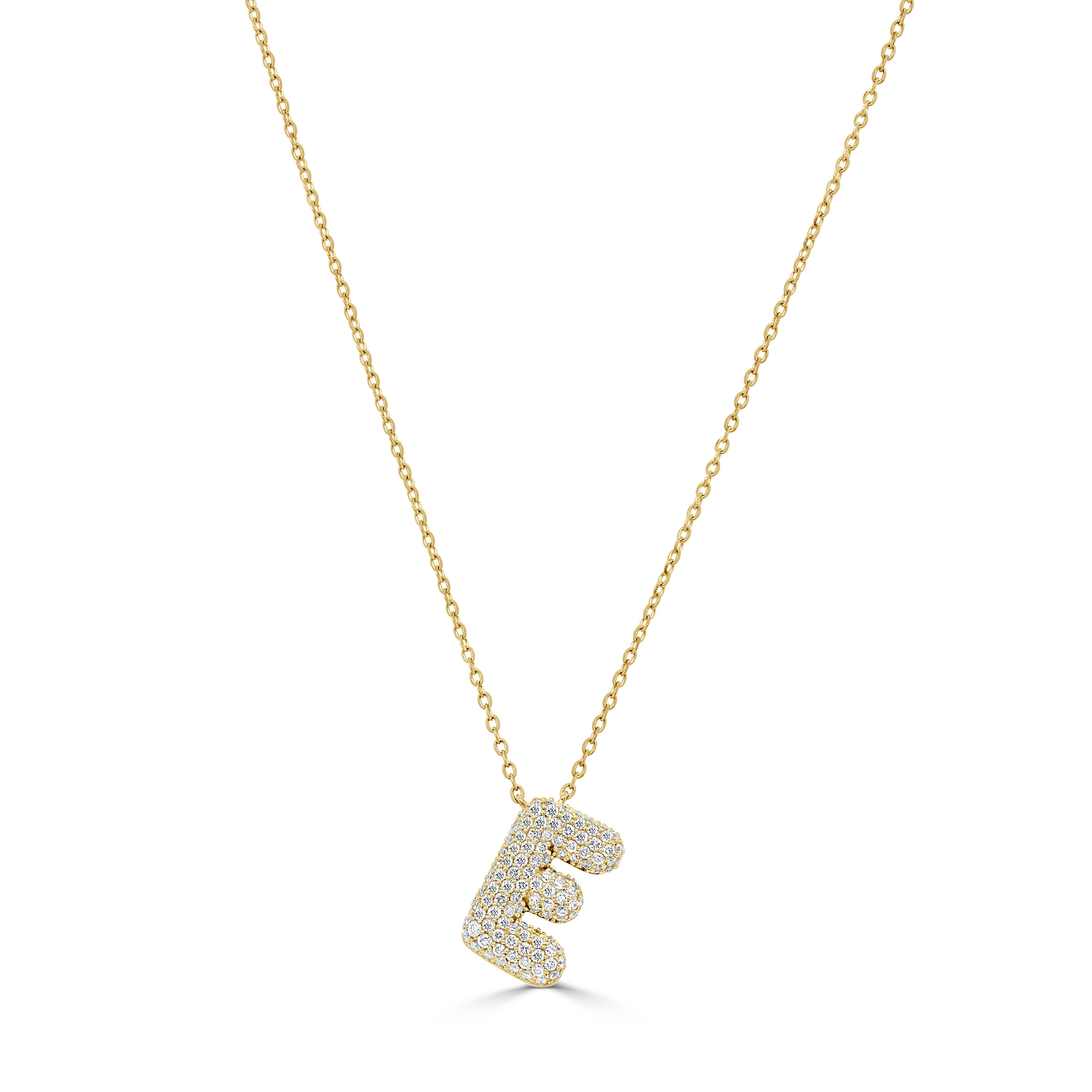 Pave Diamond Initial Necklace