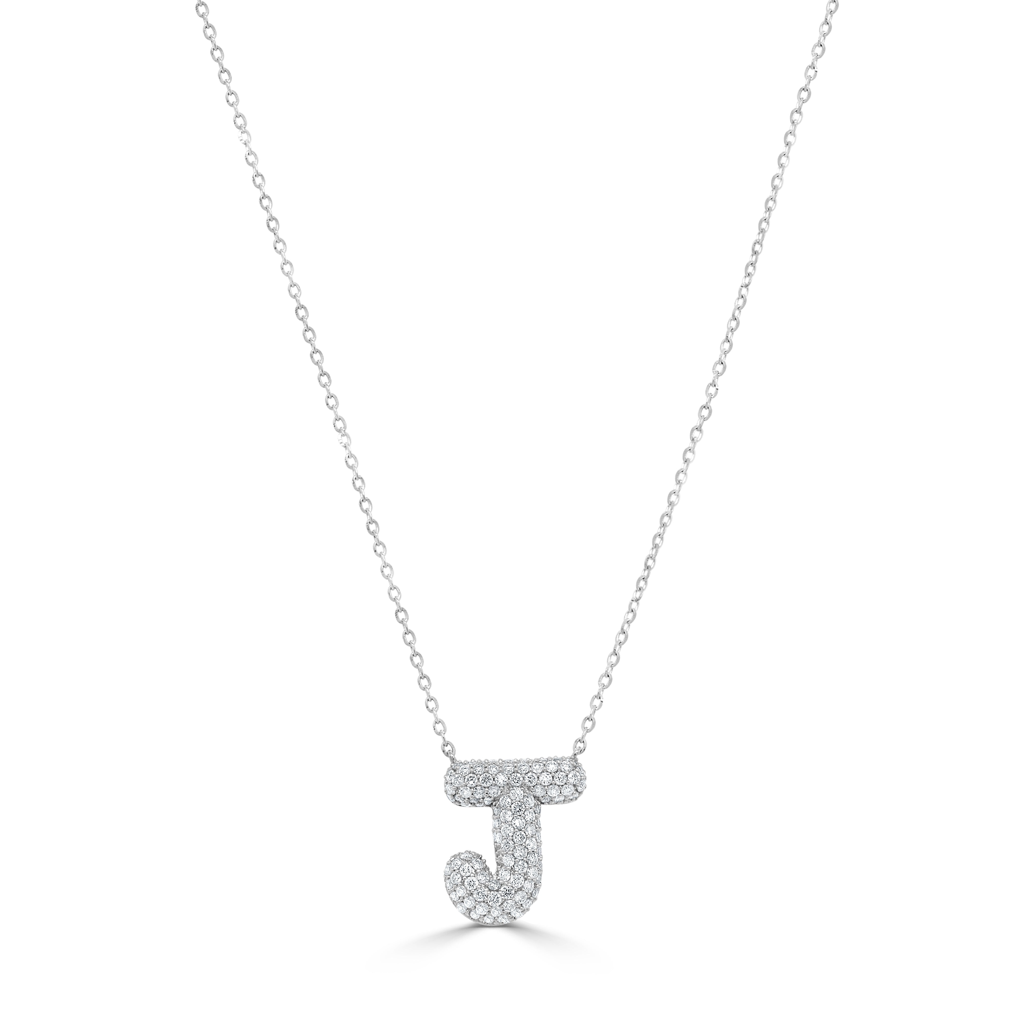 Pave Diamond Initial Necklace