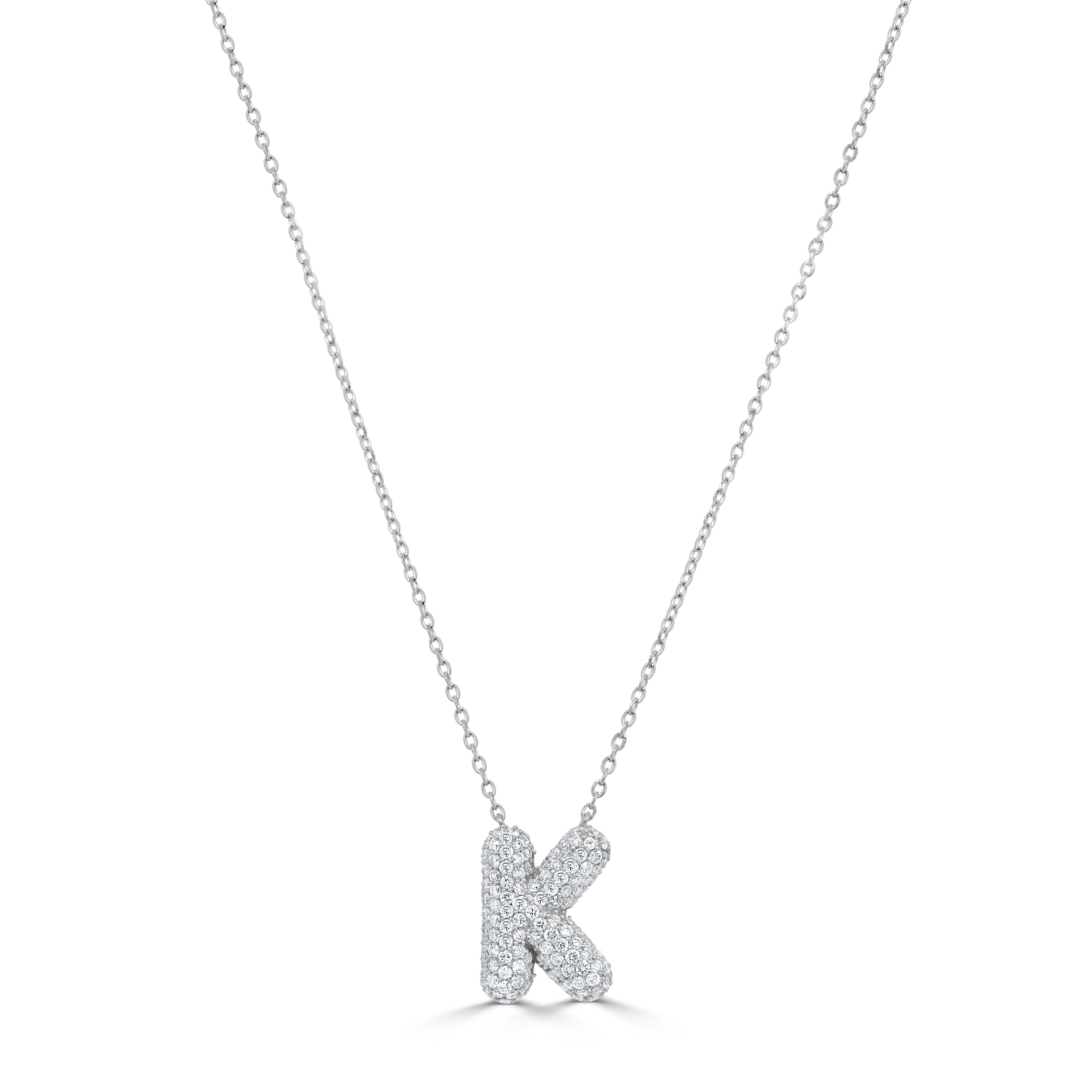 Pave Diamond Initial Necklace