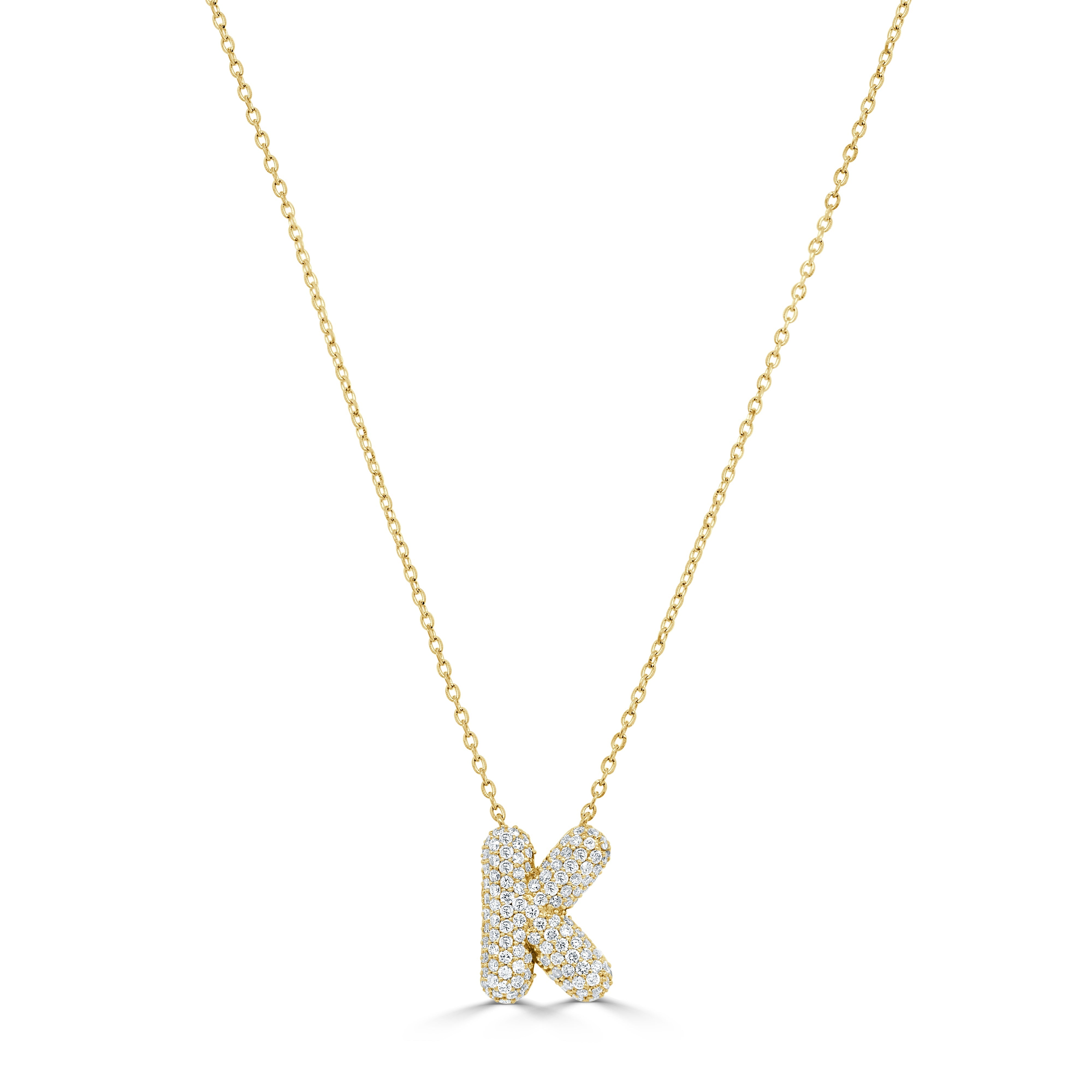Pave Diamond Initial Necklace