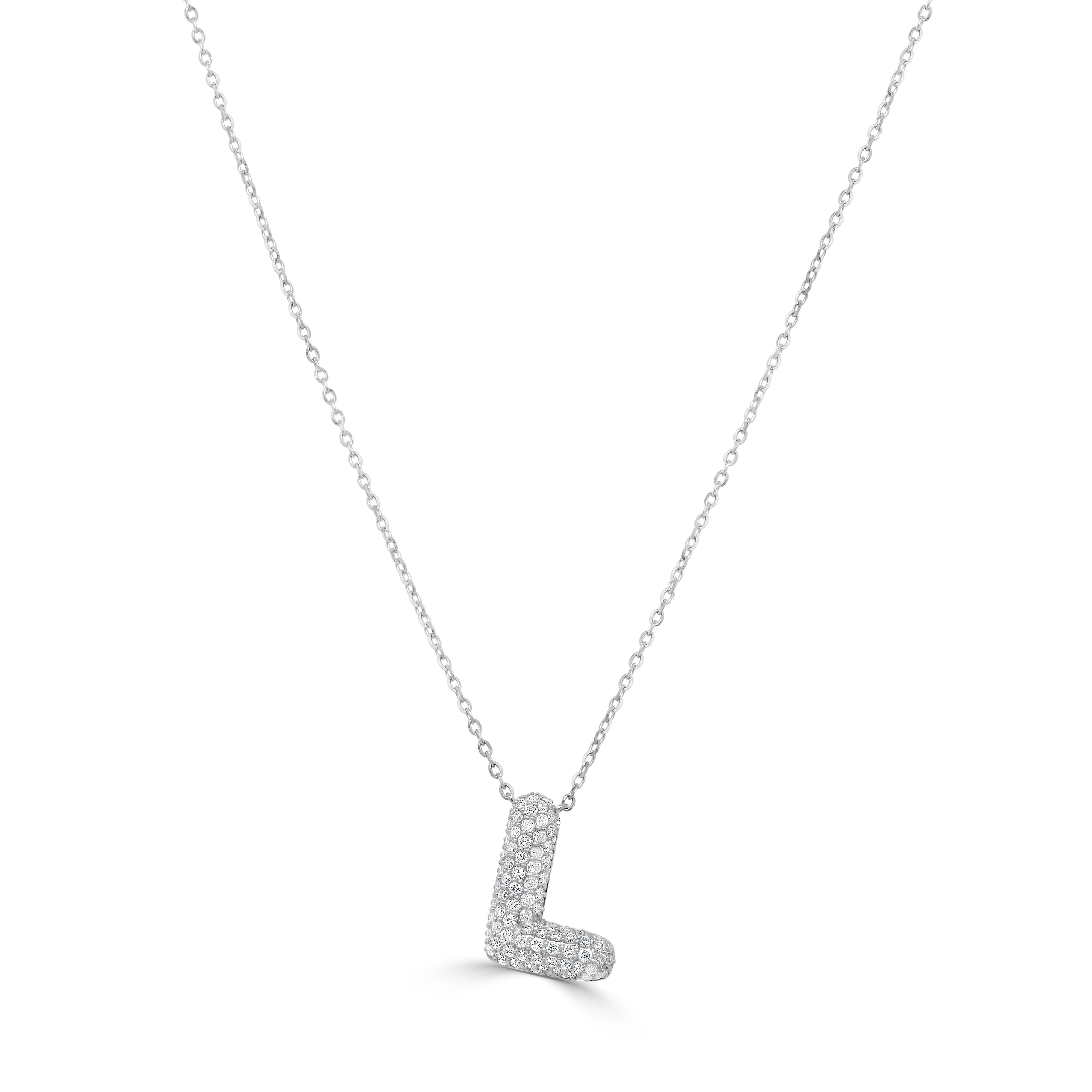 Pave Diamond Initial Necklace