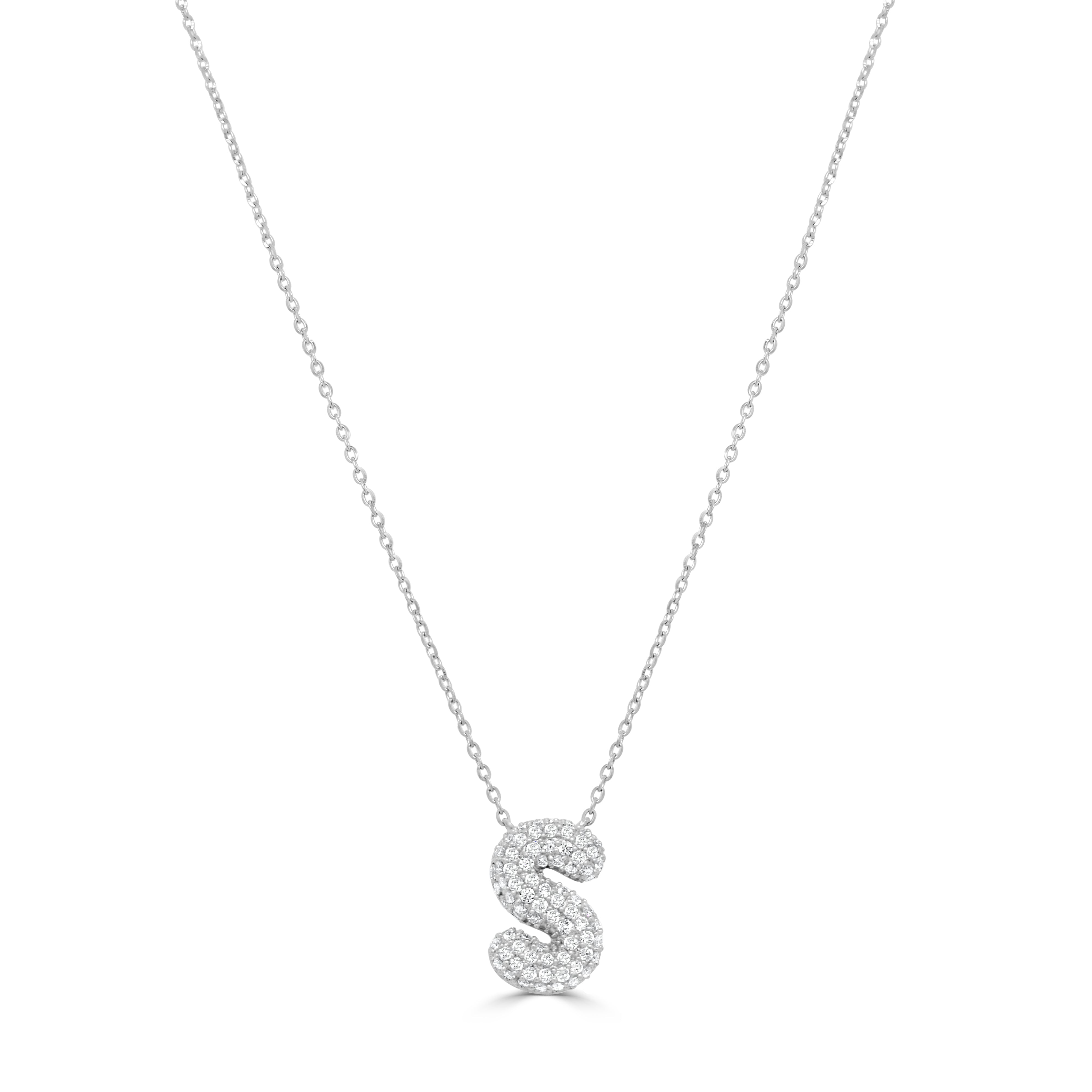 Pave Diamond Initial Necklace