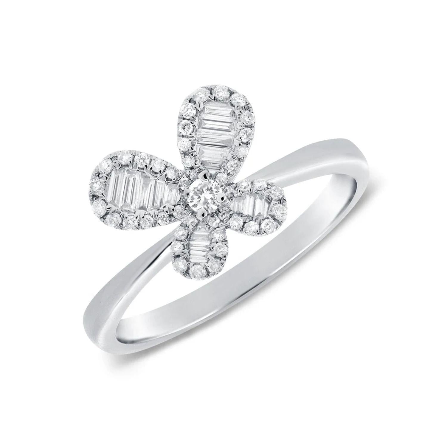 Baguette Diamond Butterfly Ring
