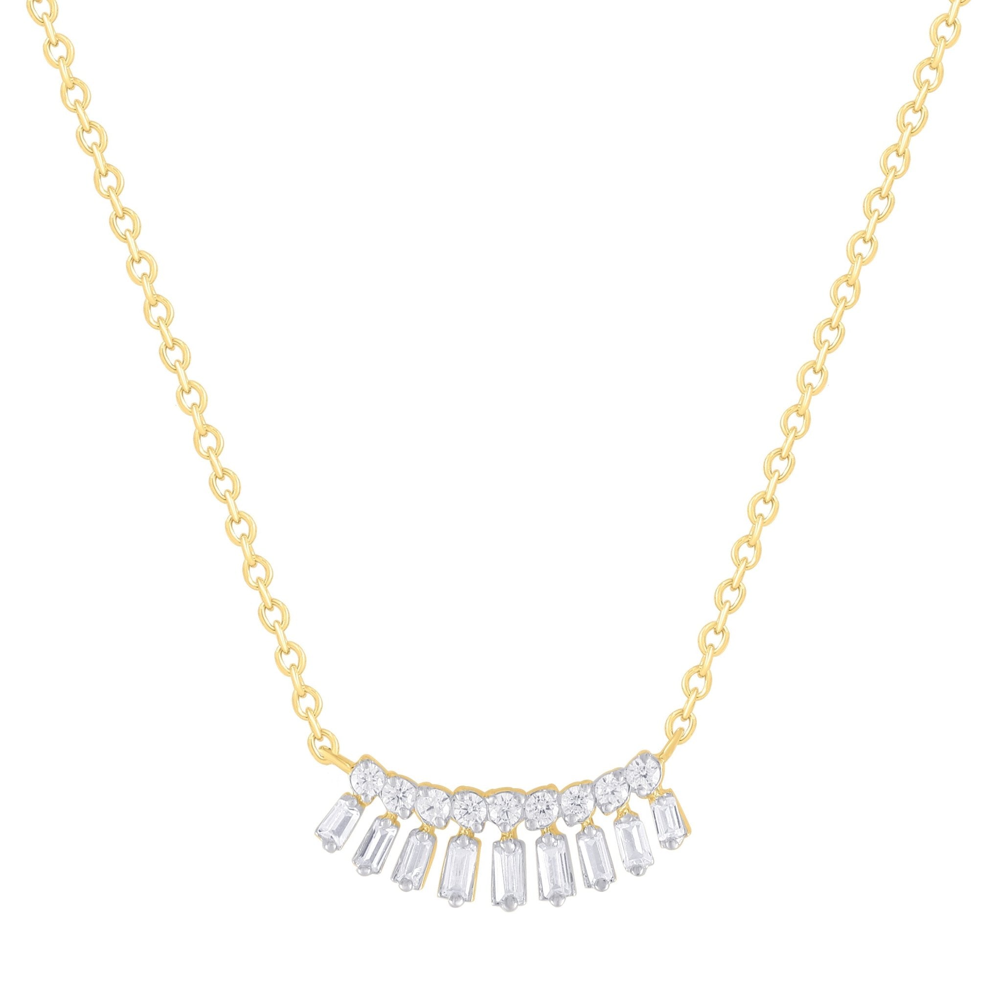 Baguette Diamond Necklace