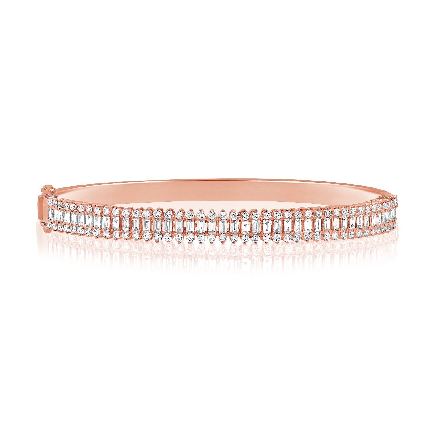 Baguette Round Diamond Bangle