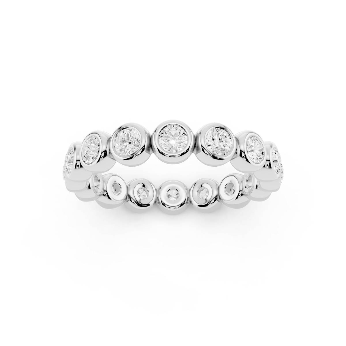 Bezel Bubble Lab-Grown Diamond Eternity Band