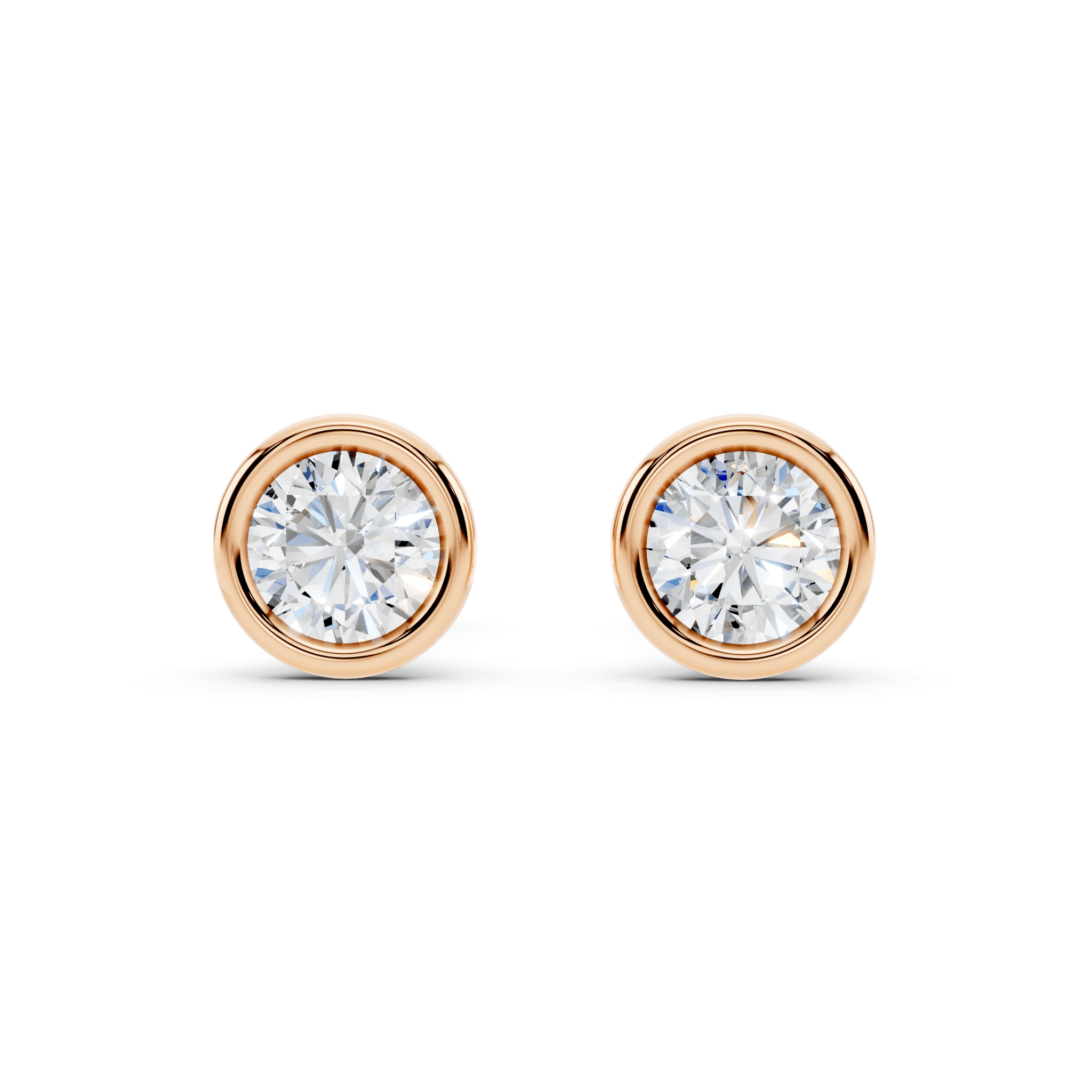 Bezel Kiss Stud Earrings