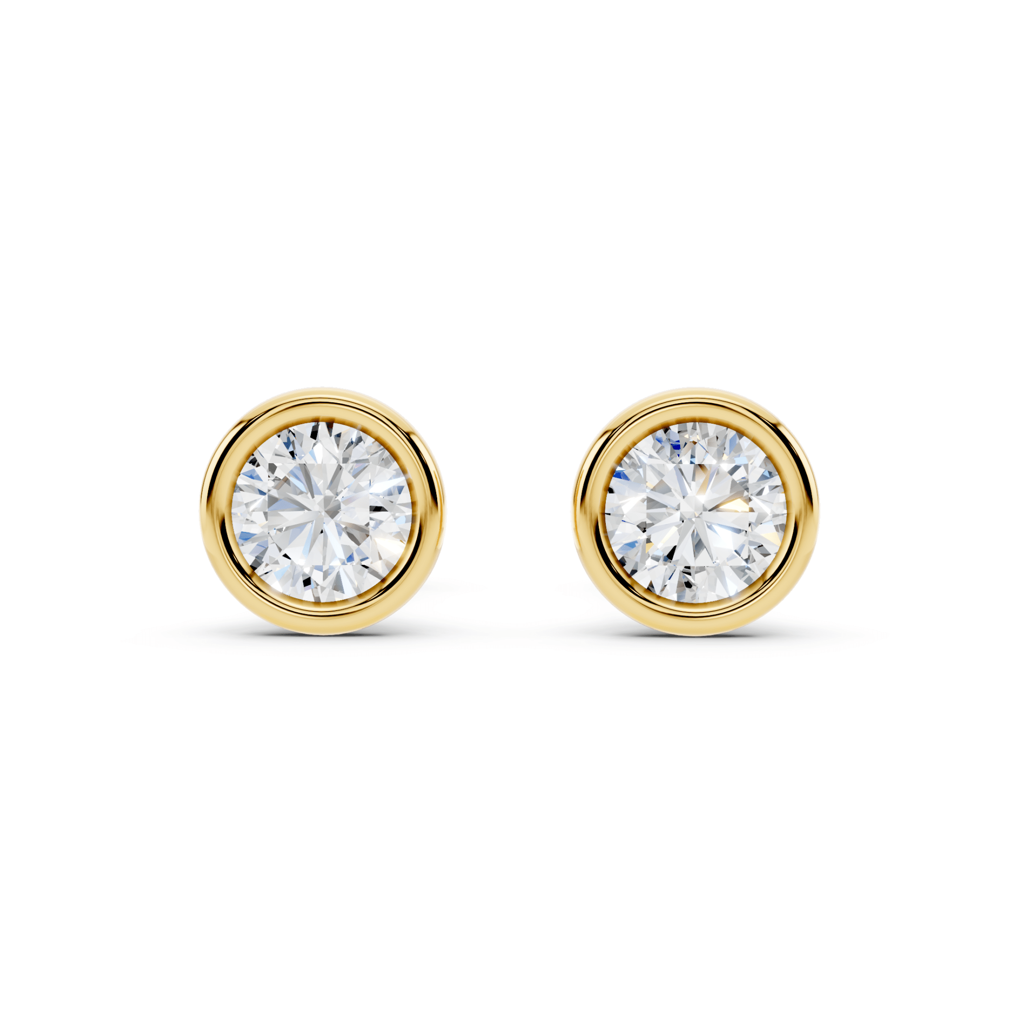 Bezel Kiss Stud Earrings