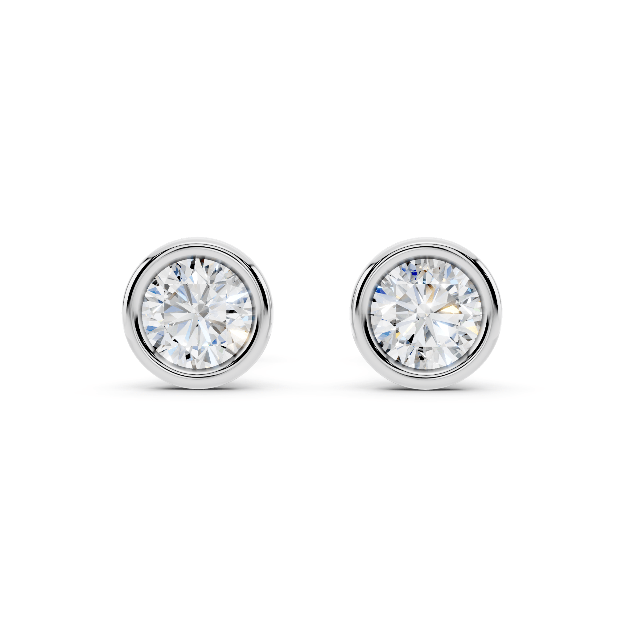 Bezel Kiss Stud Earrings