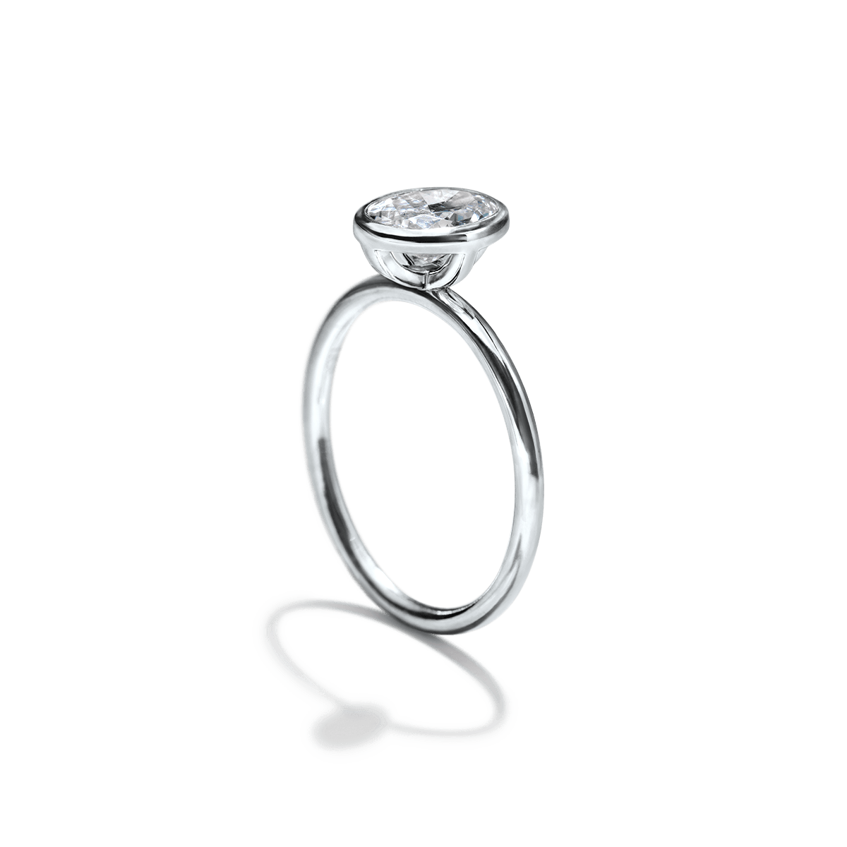 Bezel - Set Diamond Engagement Ring