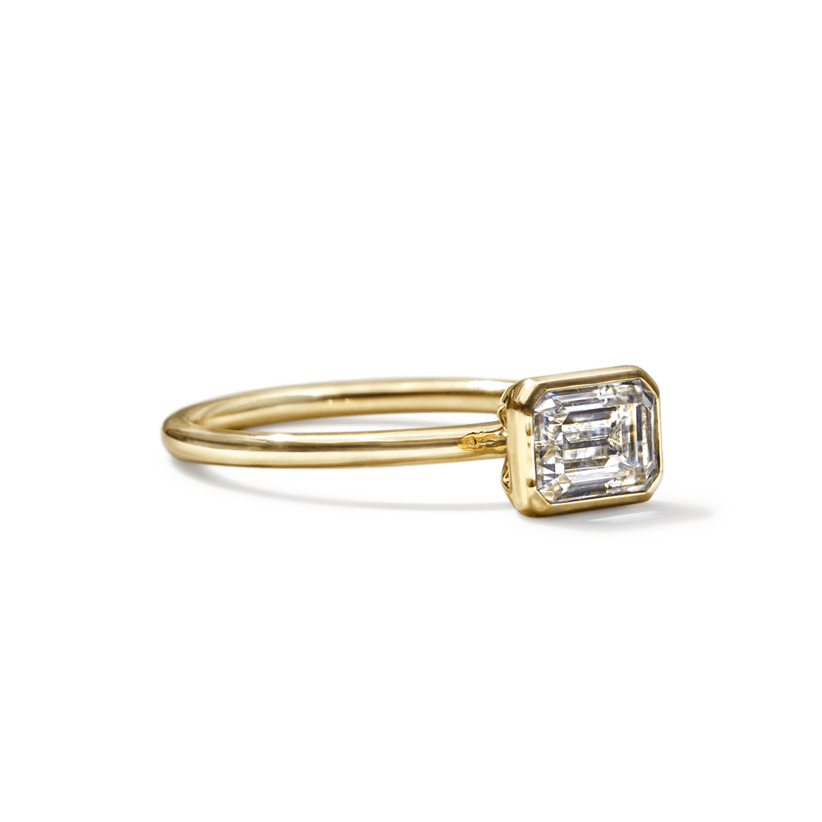 Bezel - Set Diamond Engagement Ring