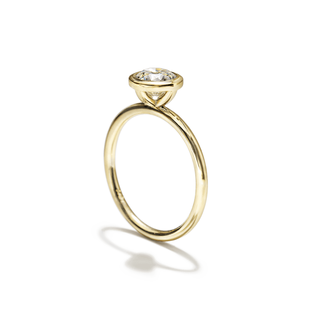 Bezel - Set Diamond Engagement Ring