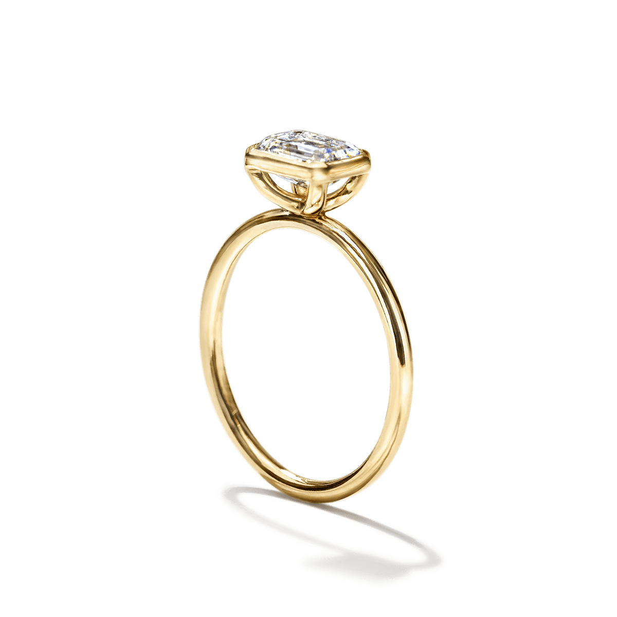 Bezel - Set Diamond Engagement Ring