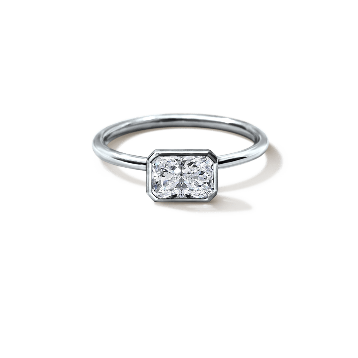 Bezel - Set Diamond Engagement Ring