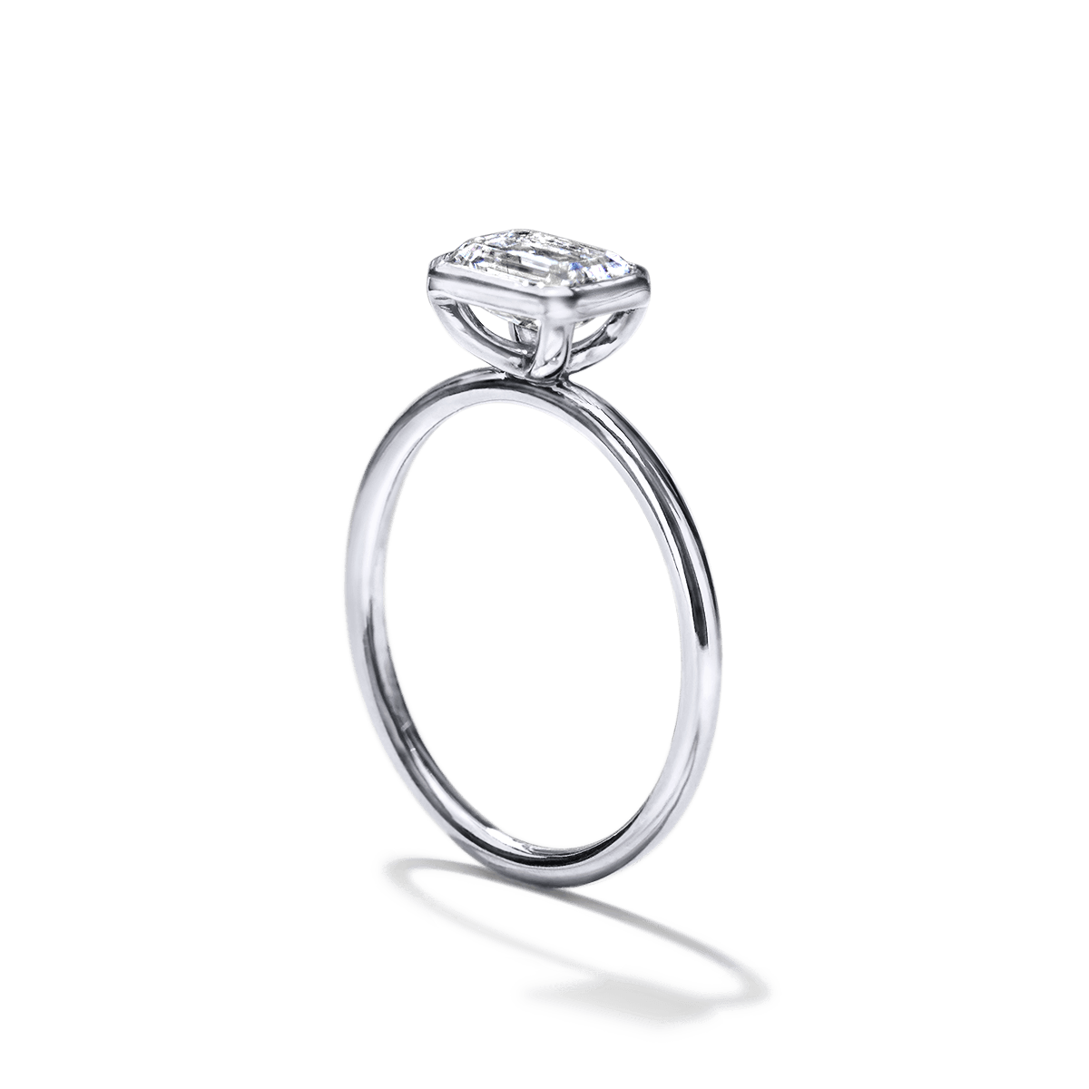 Bezel - Set Diamond Engagement Ring
