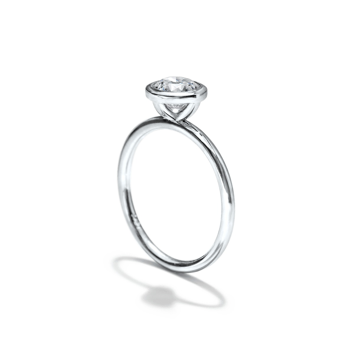 Bezel - Set Diamond Engagement Ring