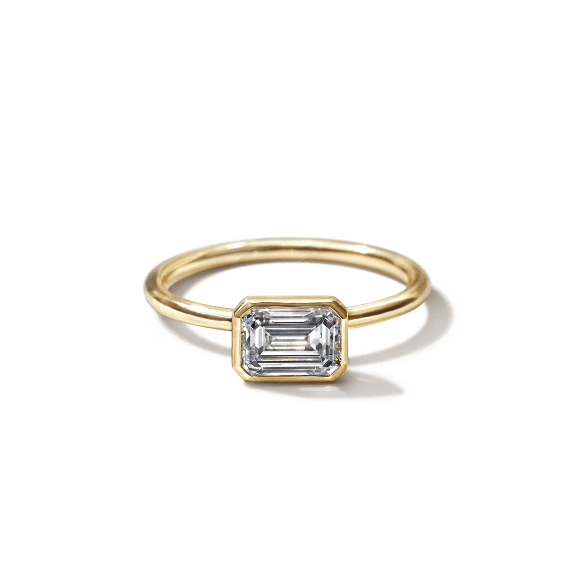 Bezel - Set Diamond Engagement Ring