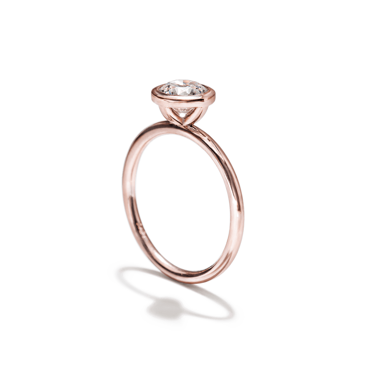 Bezel - Set Diamond Engagement Ring