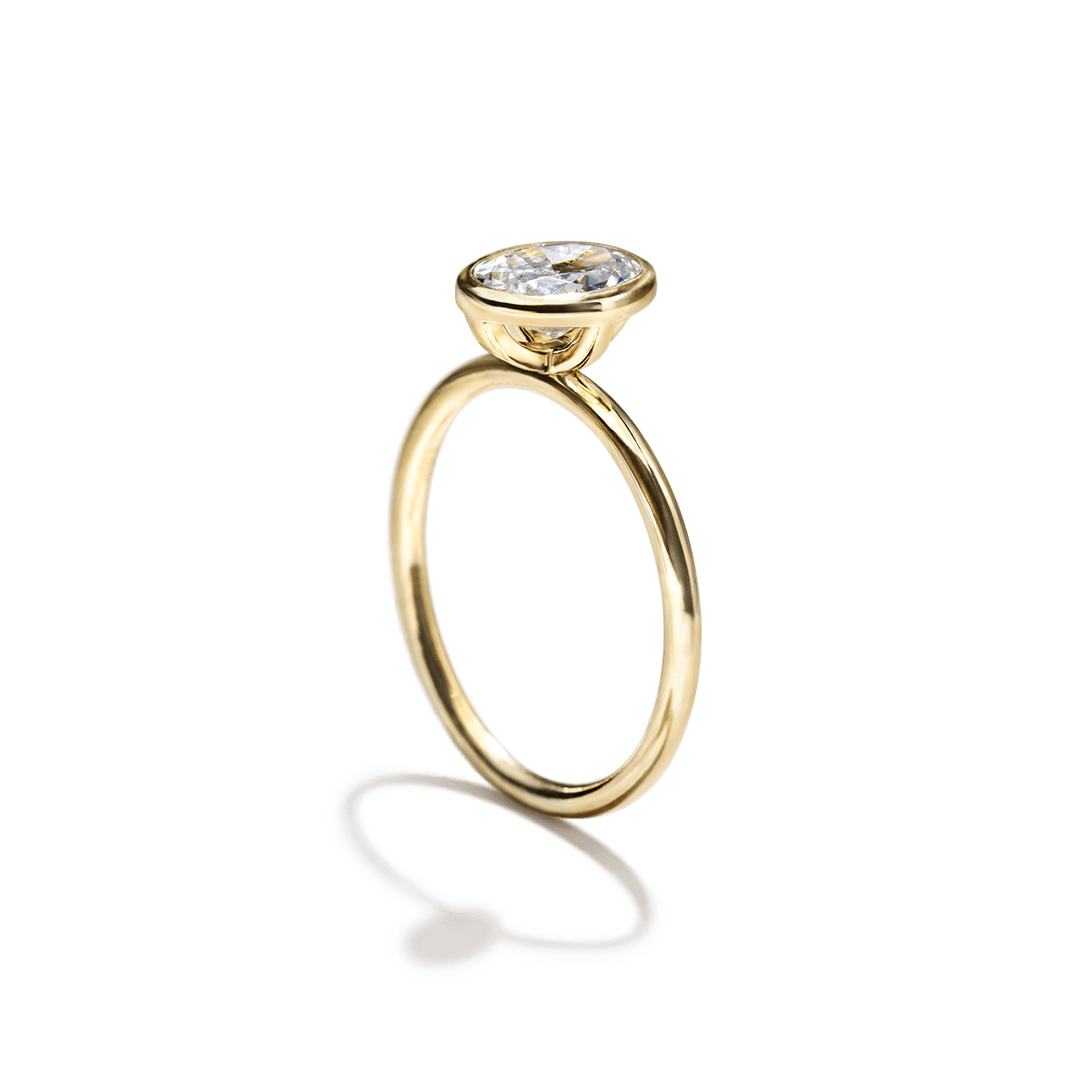 Bezel - Set Diamond Engagement Ring