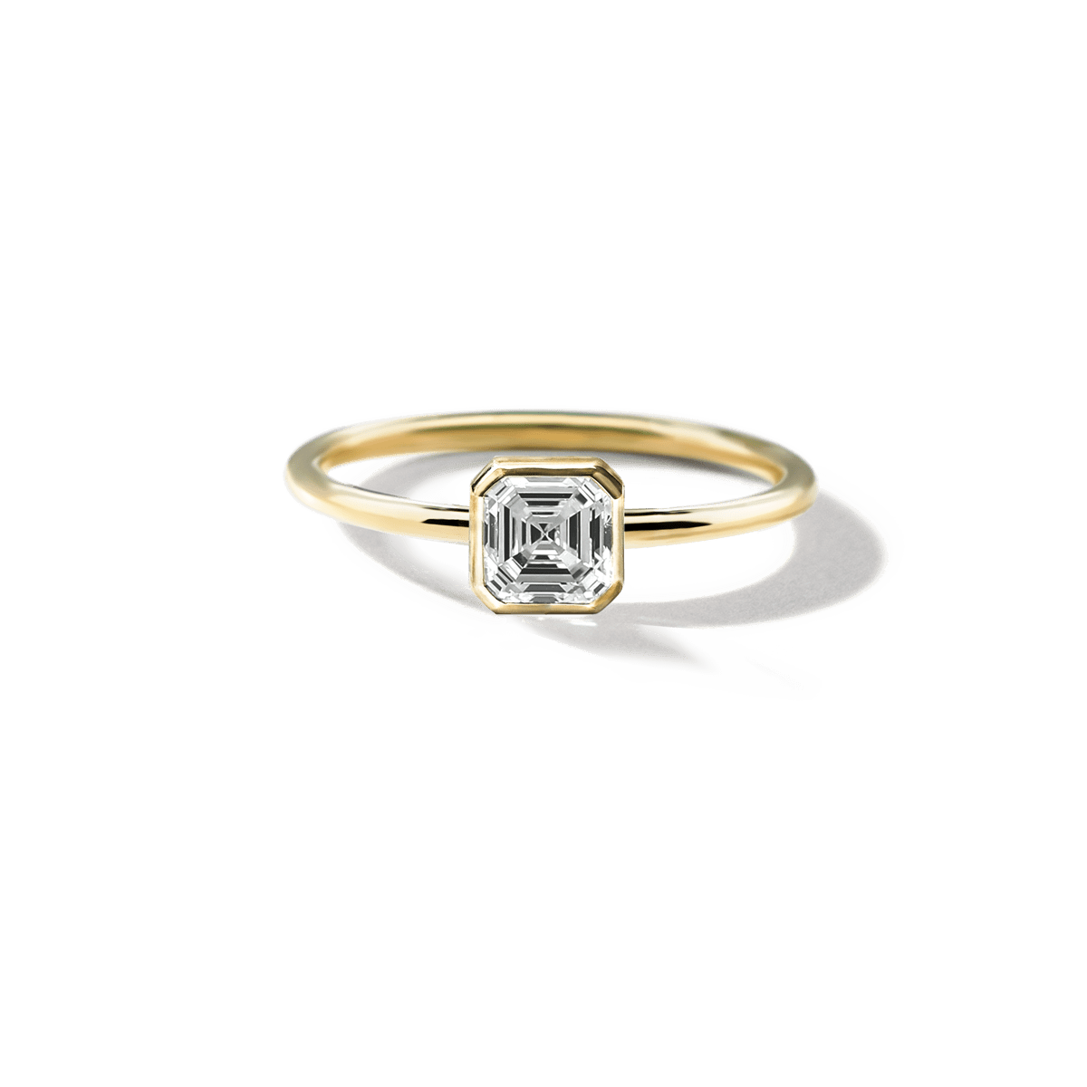 Bezel - Set Diamond Engagement Ring