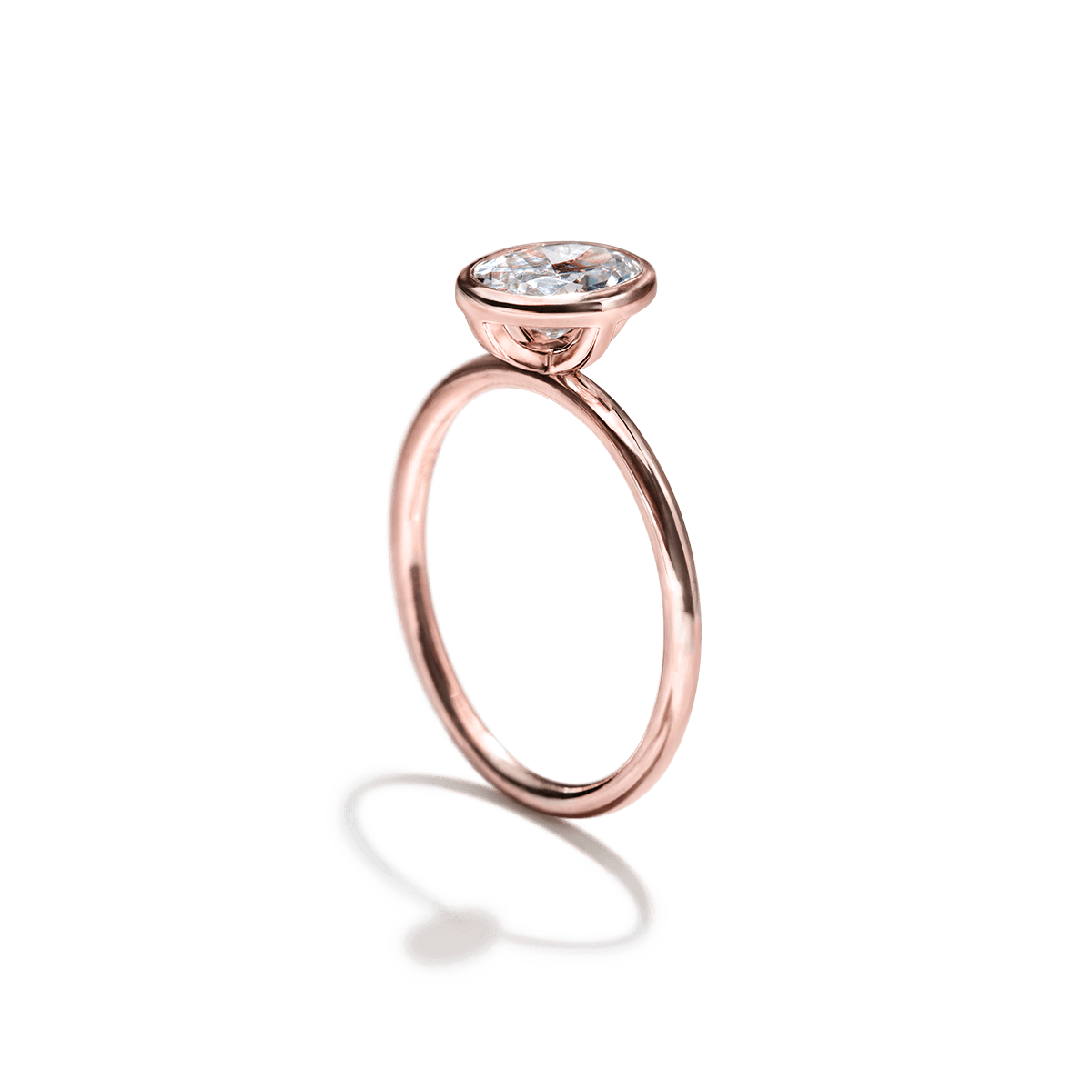 Bezel - Set Diamond Engagement Ring