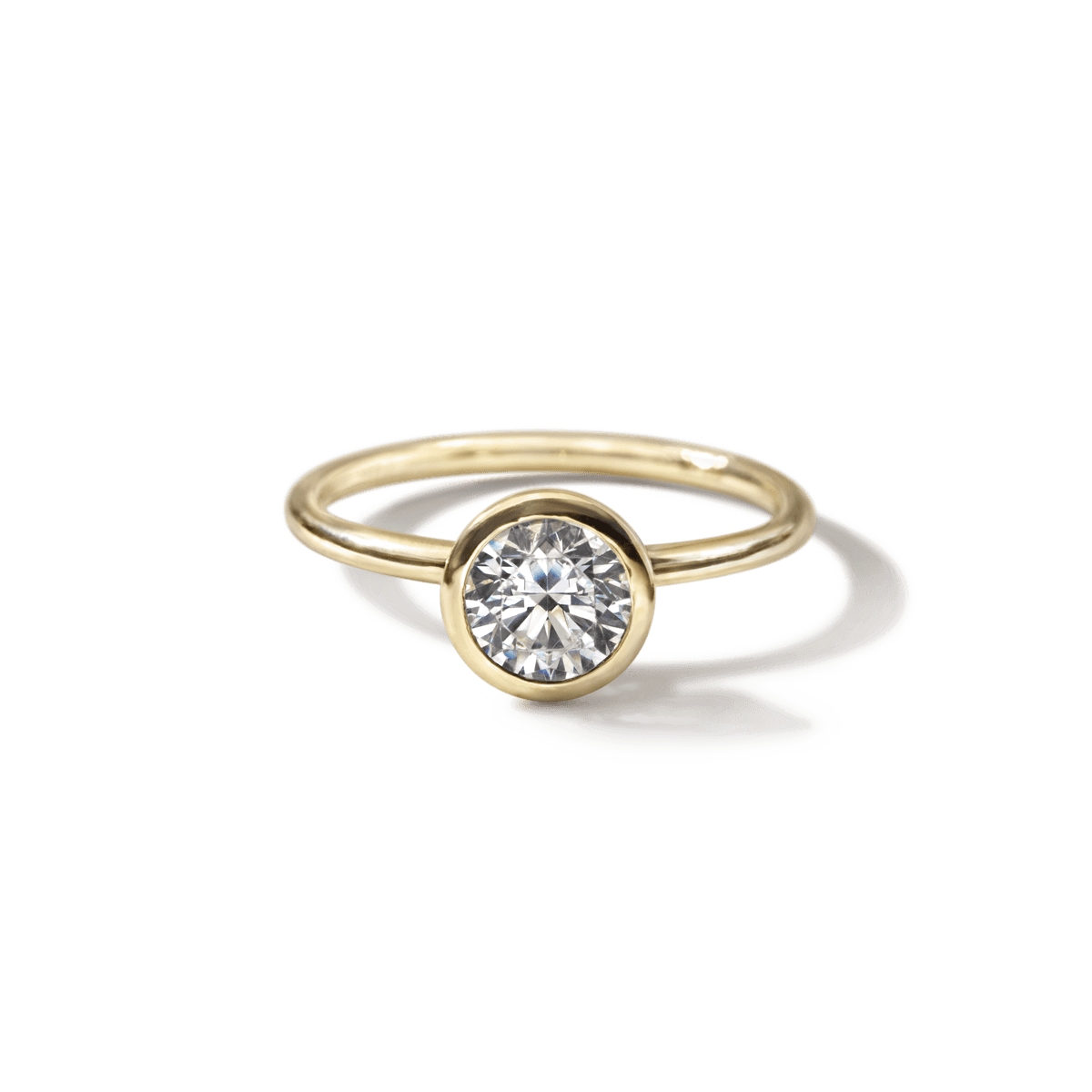Bezel - Set Diamond Engagement Ring