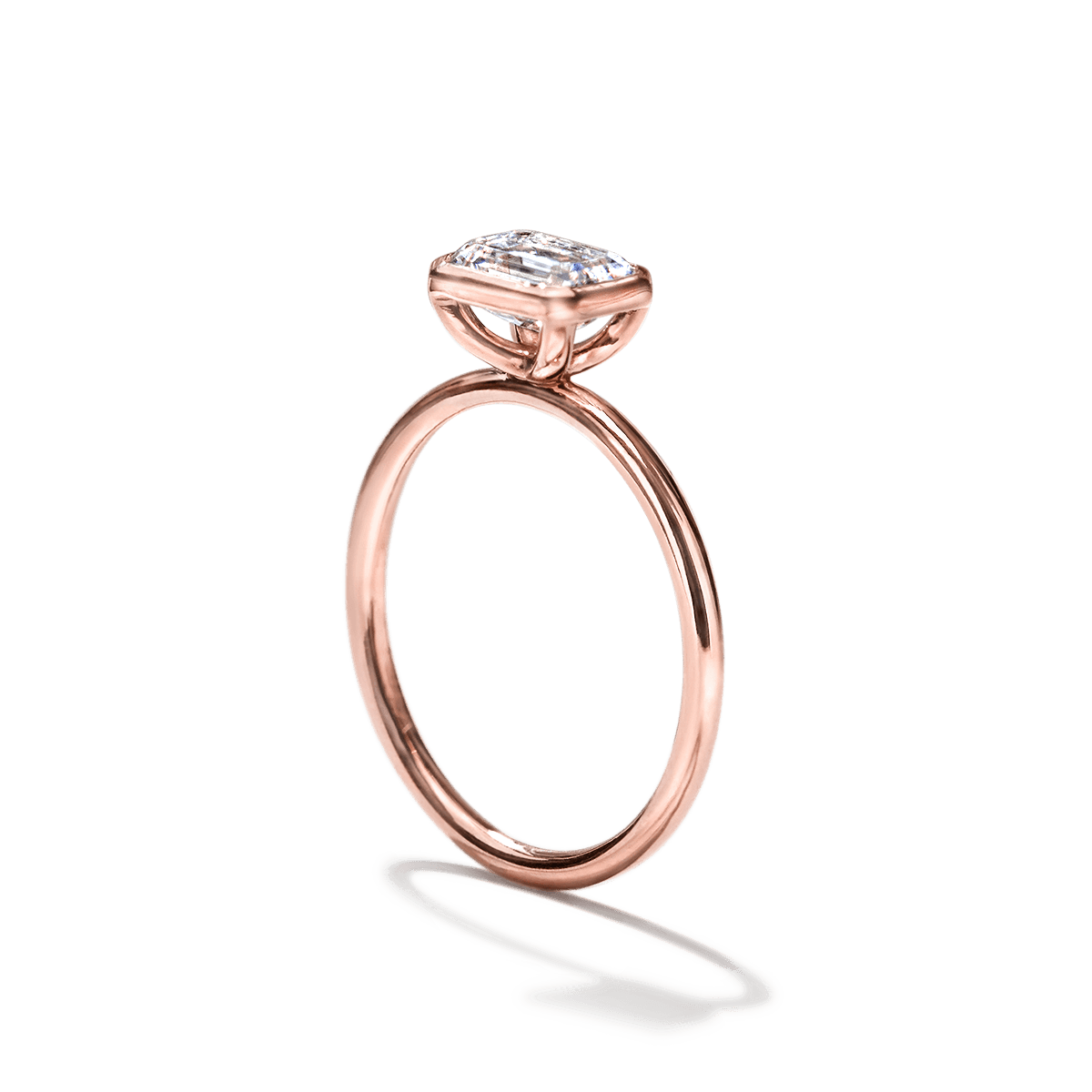 Bezel - Set Diamond Engagement Ring