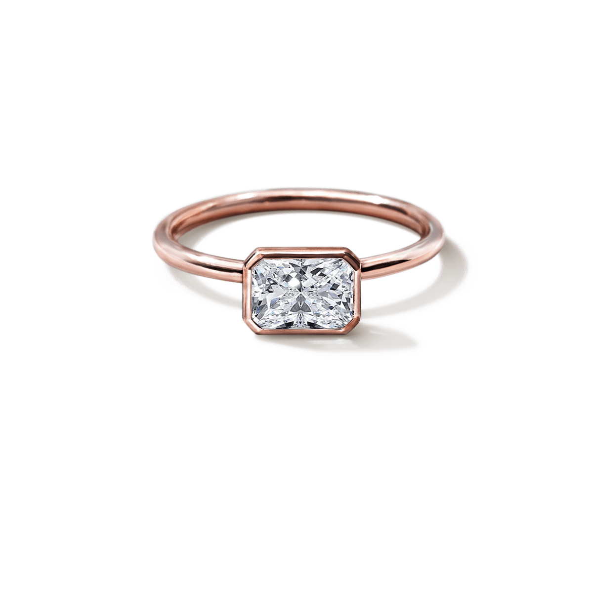 Bezel - Set Diamond Engagement Ring