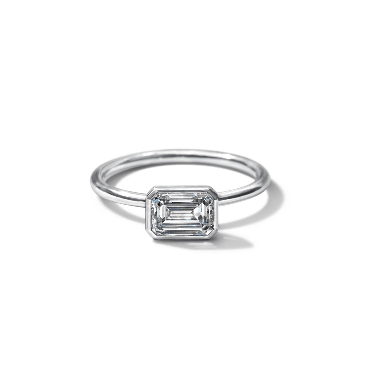 Bezel - Set Diamond Engagement Ring