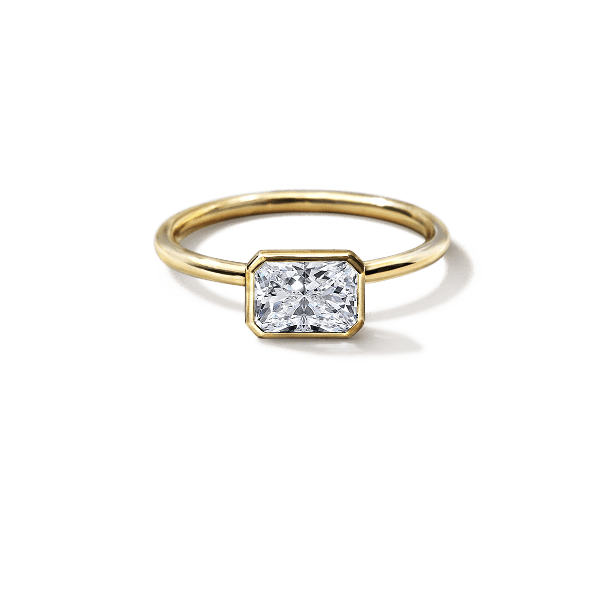 Bezel - Set Diamond Engagement Ring