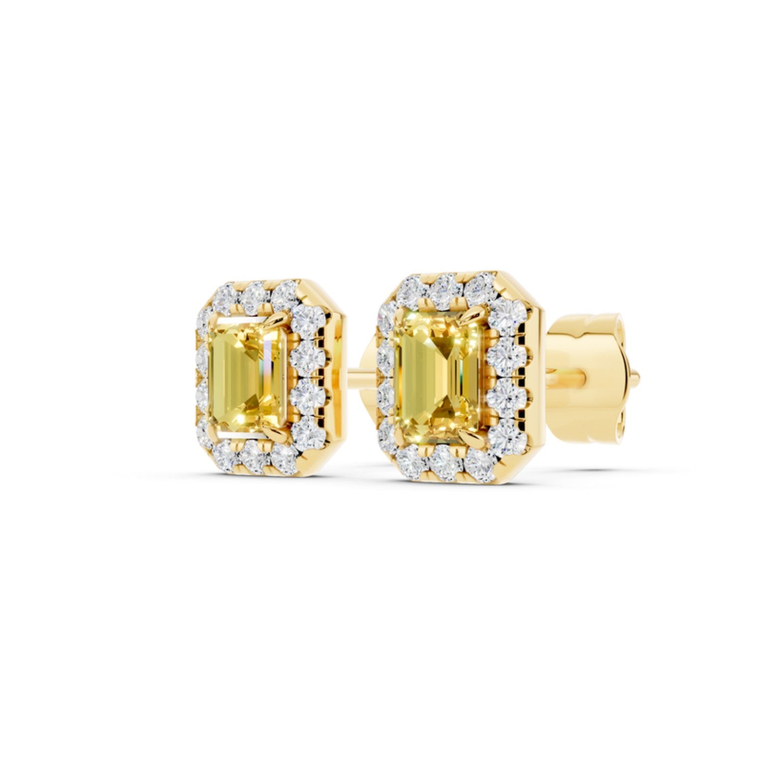 Birthstone Halo Stud Earrings, November birthstone, 14K gold